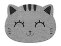 Graue Katzenfußmatte