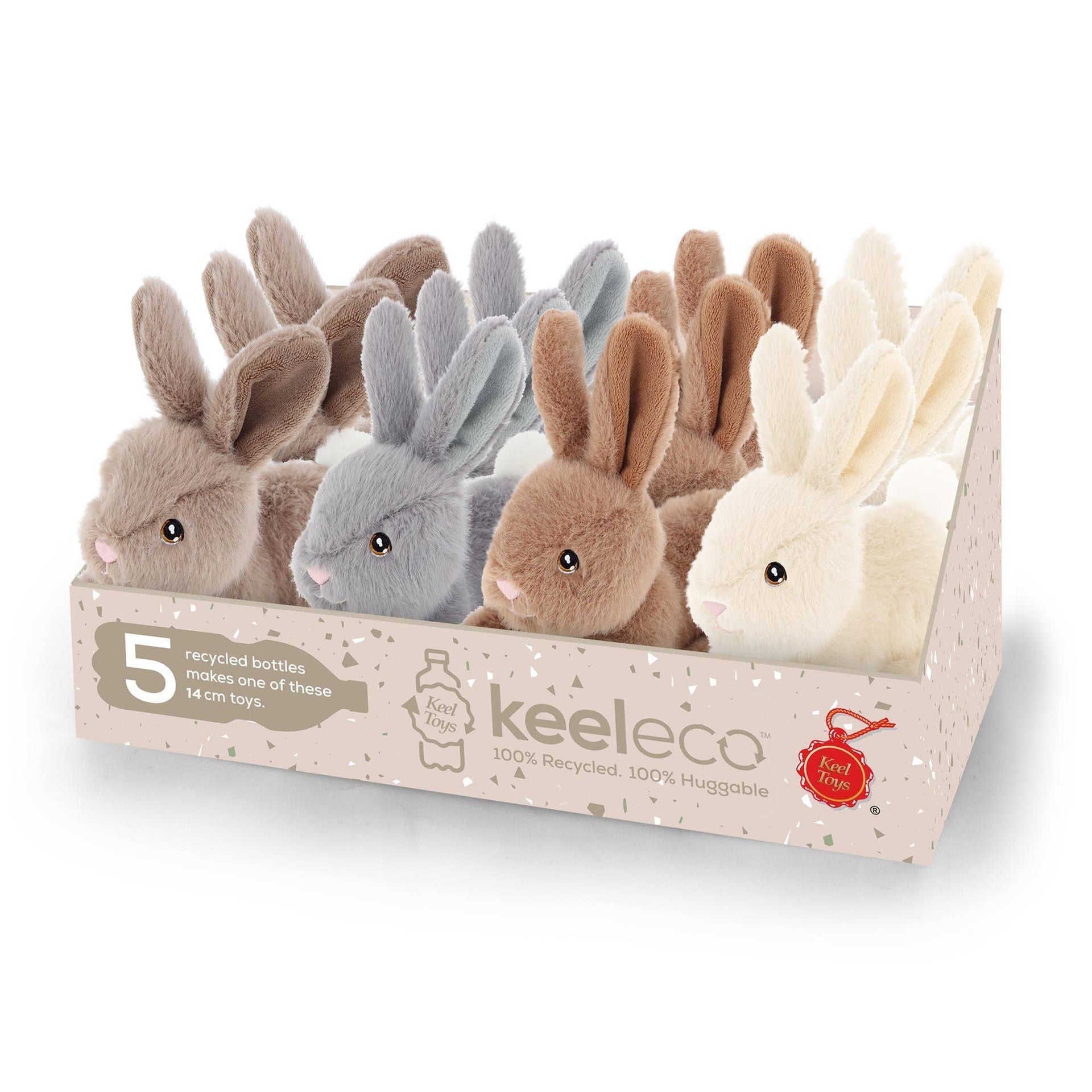 Peluche Keeleco Bunny Pets 14 cm – 4 modèles