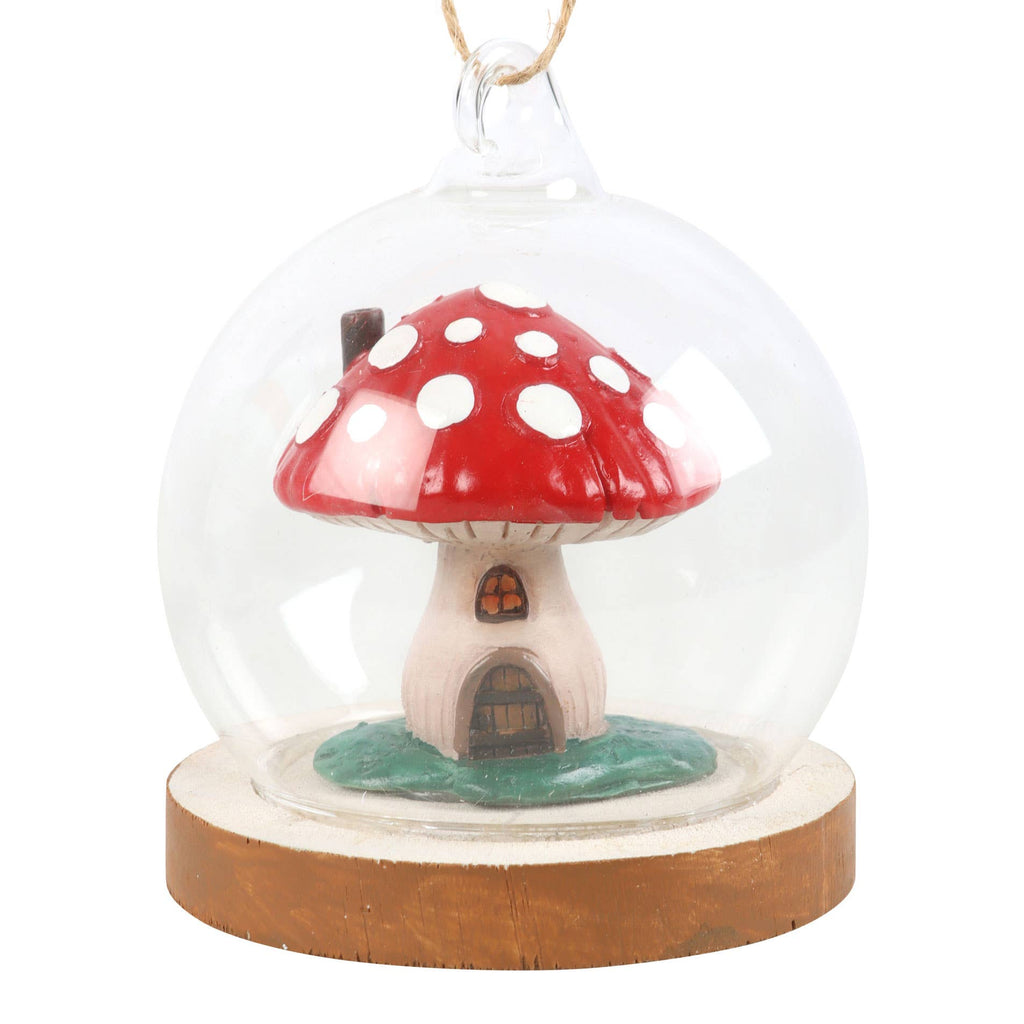 Décoration suspendue en forme de dôme en verre Mushroom House