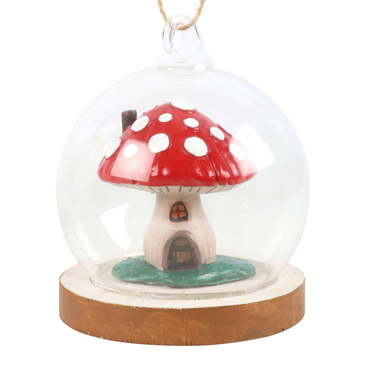 Décoration suspendue en forme de dôme en verre Mushroom House