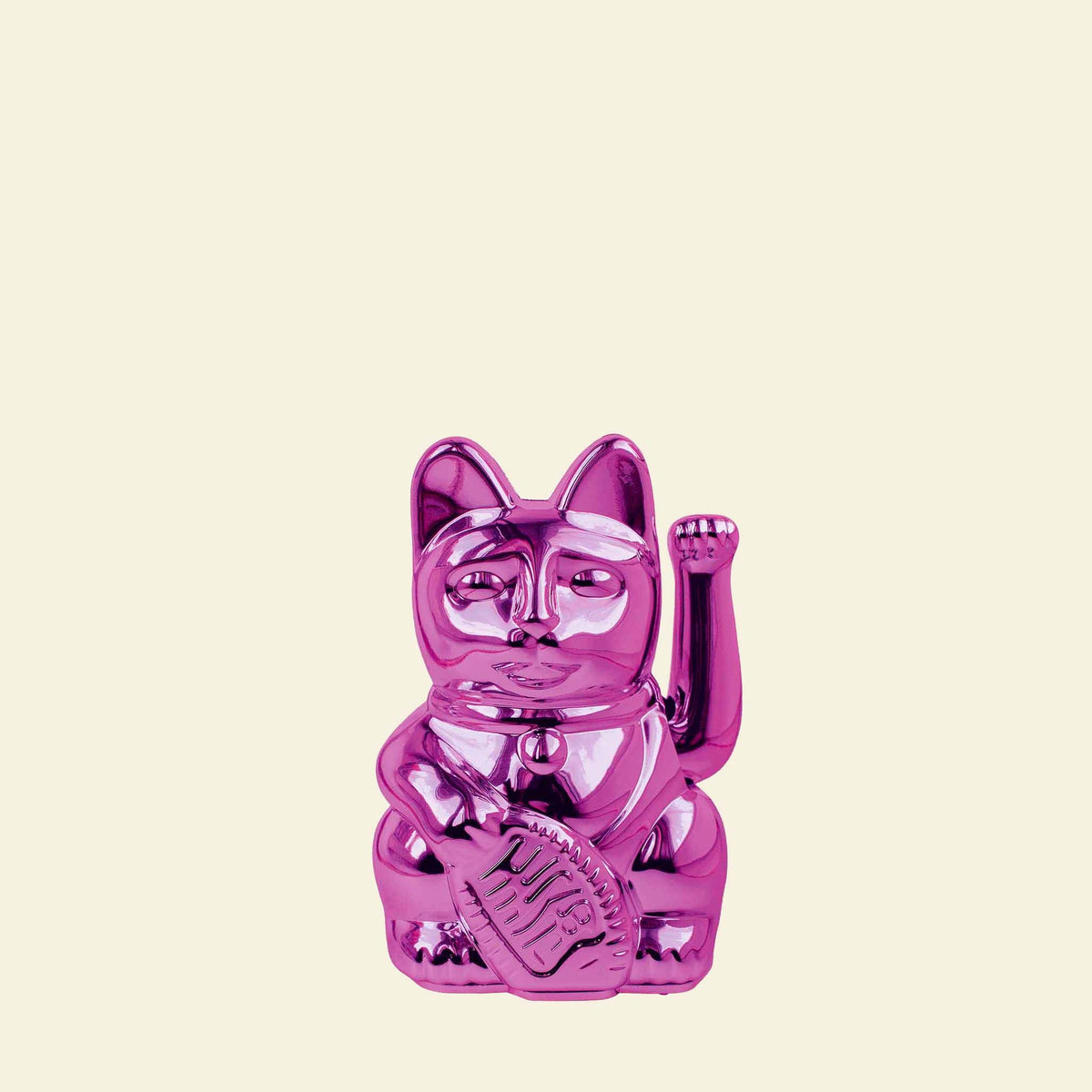 Vue complémentaire : Mini Chat Chanceux Rose Brillant “Sorya” – Donkey Products