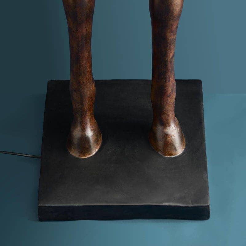 Lampadaire Amadeus, marron, 47 x 40 x 153 cm