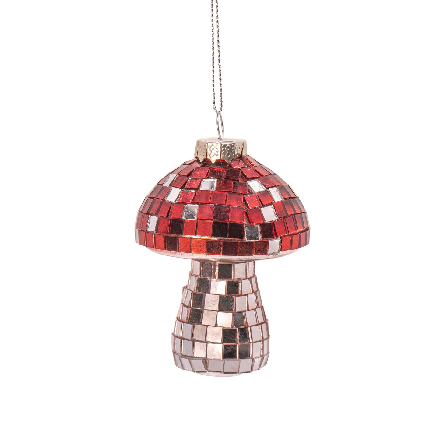 Faceted Mushroom Christmas Bauble