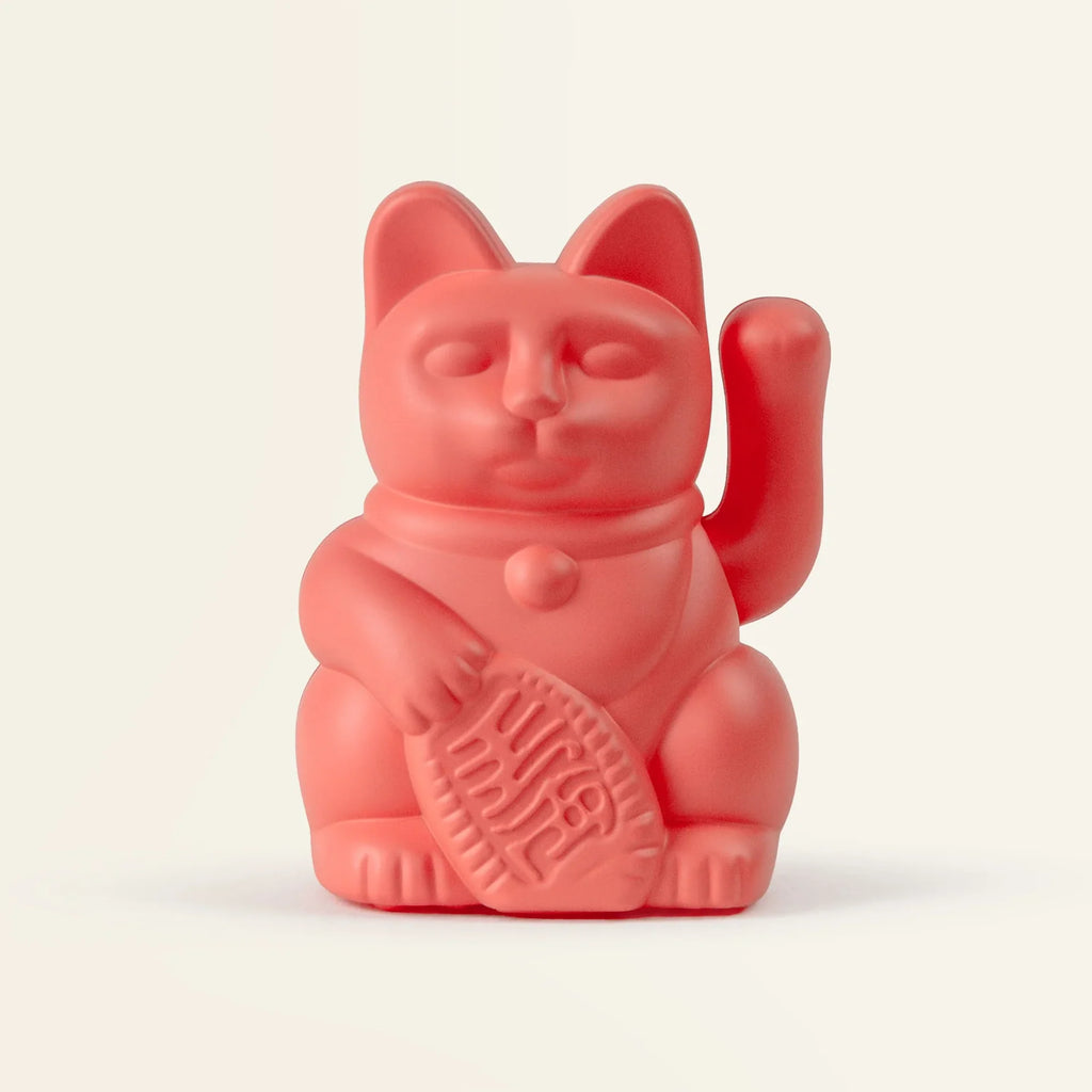 Mini Chat Chanceux Solaire Orange Néon
