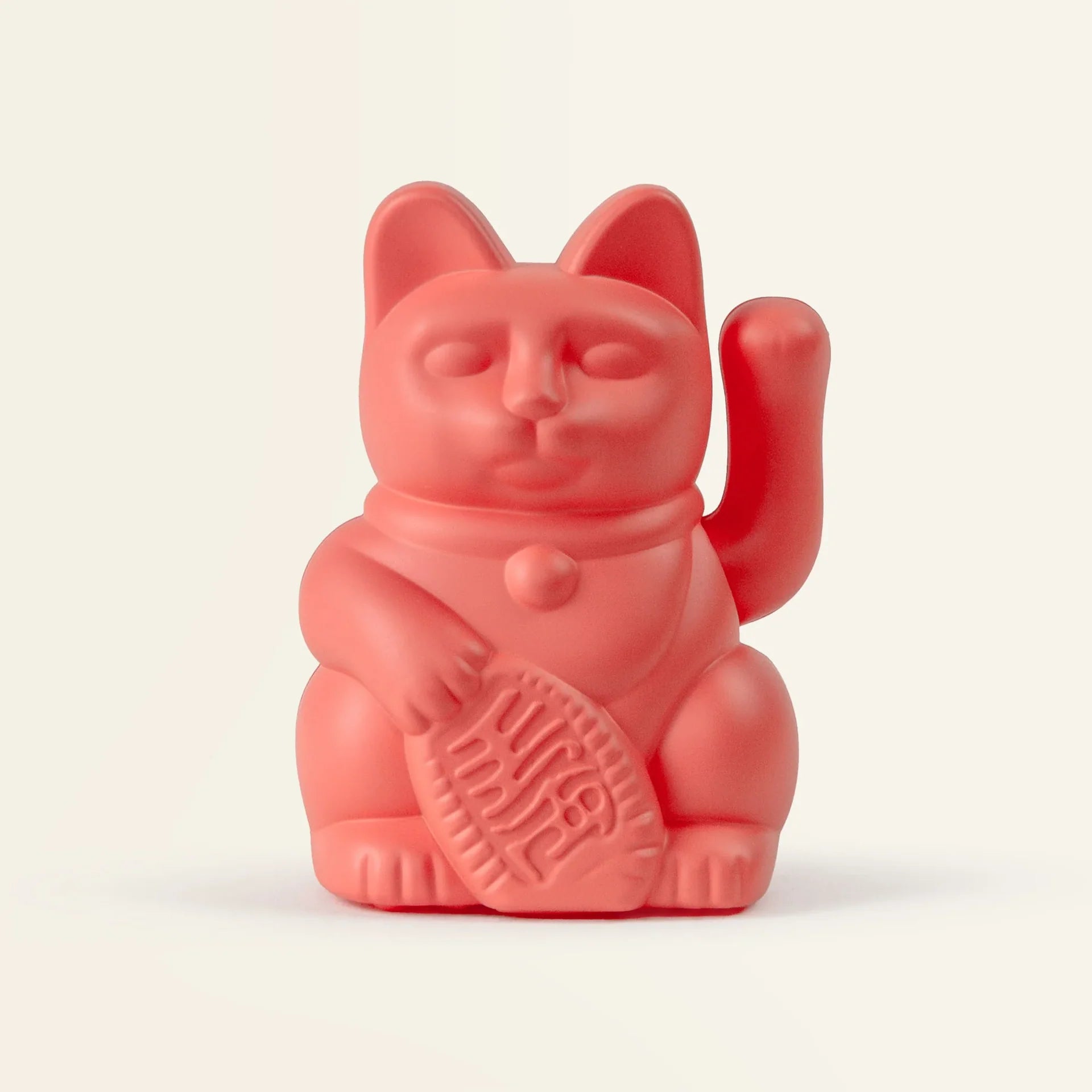 Mini Chat Chanceux Solaire Orange Néon