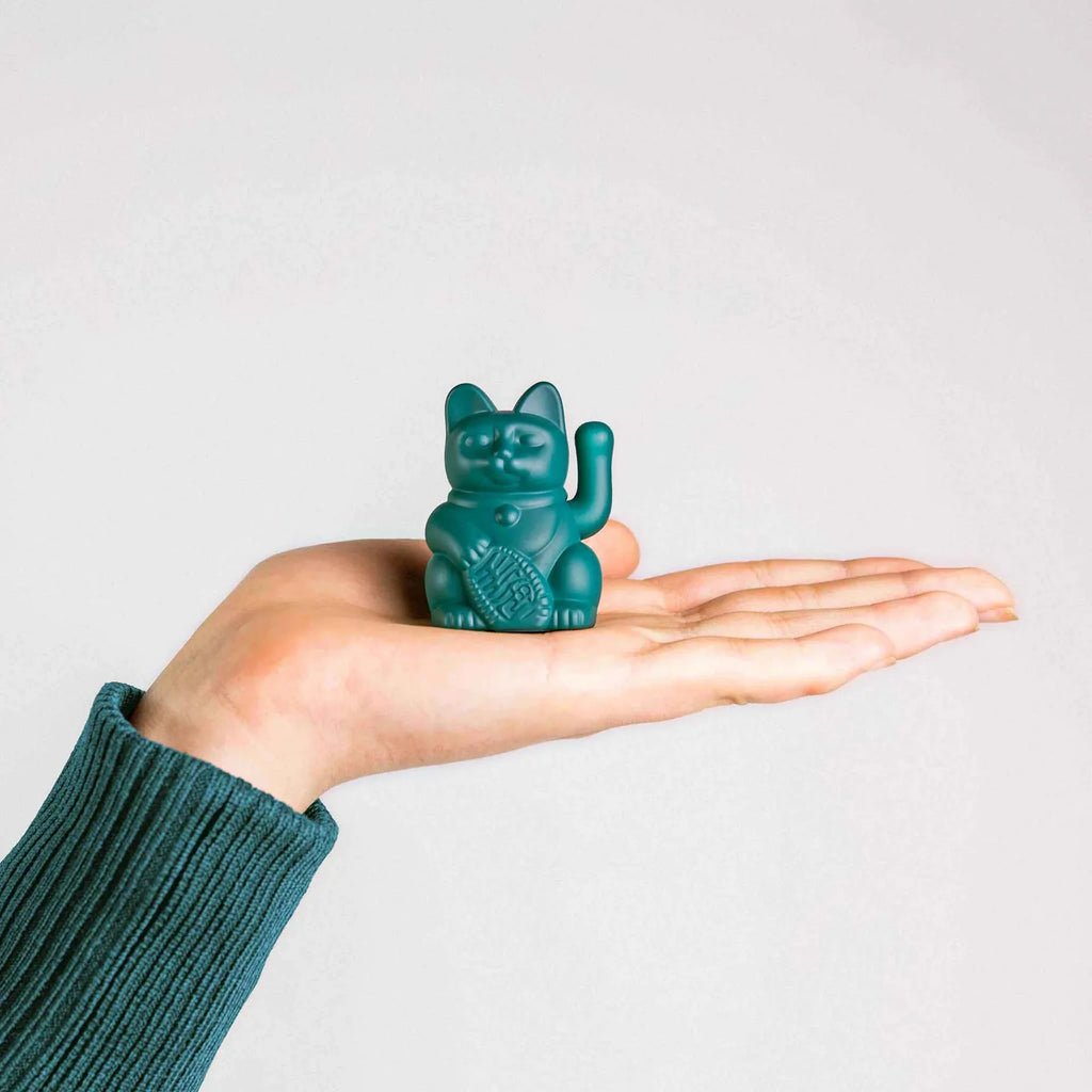 Mini Chat Chanceux Solaire Vert