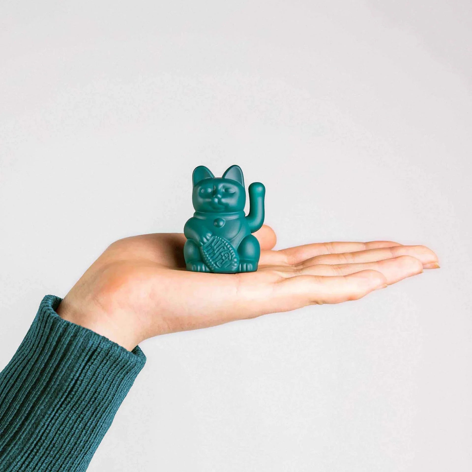 Mini Chat Chanceux Solaire Vert