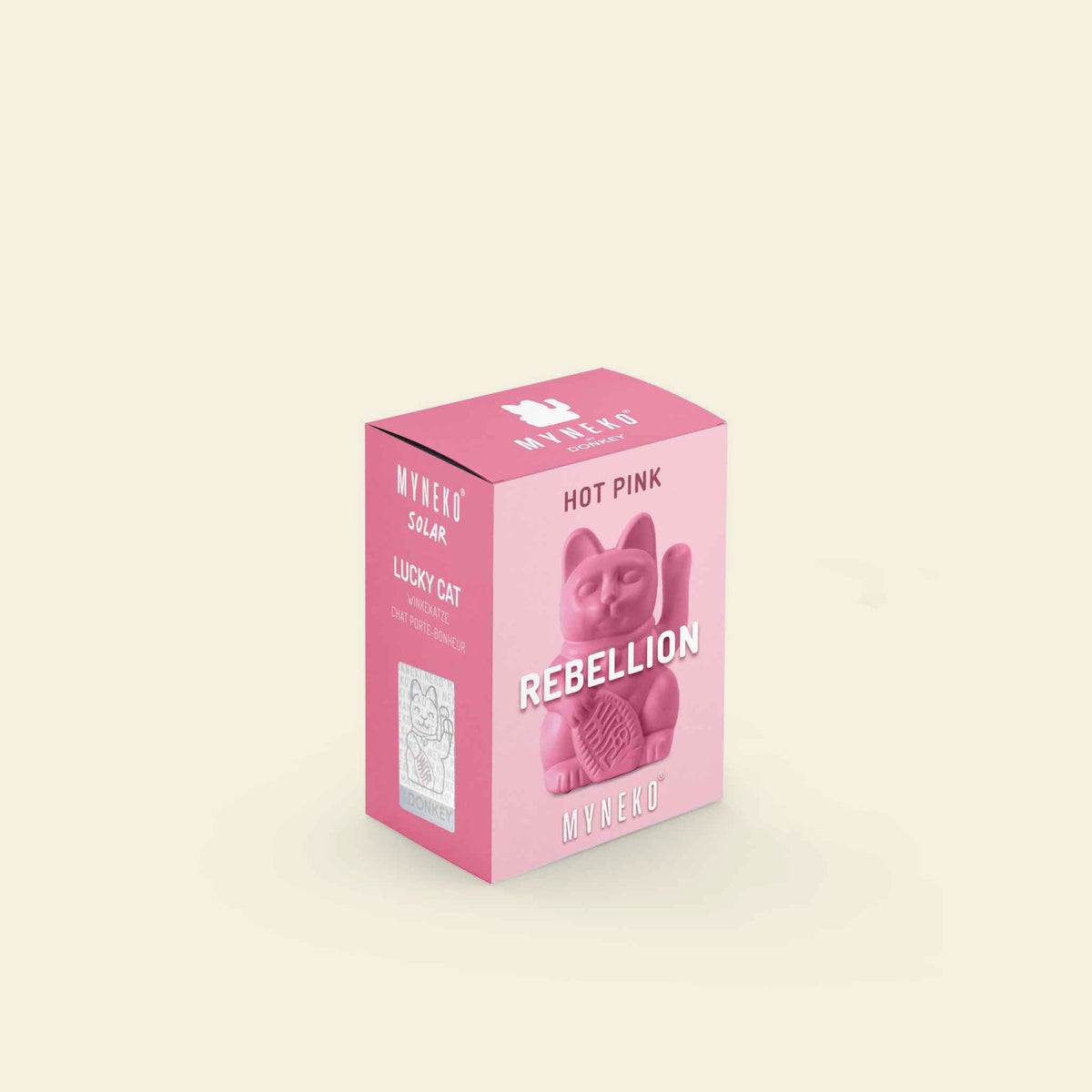 Mini Chat Chanceux Solaire Rose Chaud “Kiro”