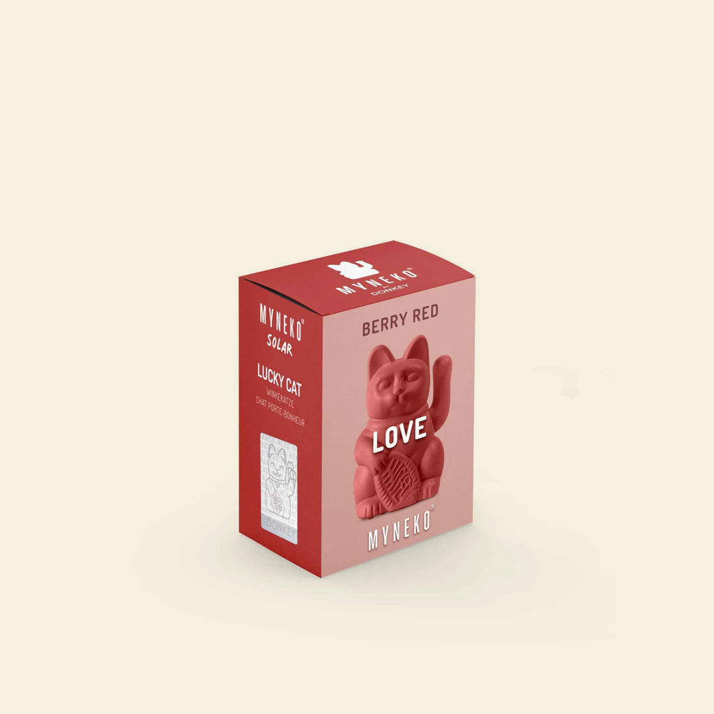 Mini Chat Chanceux Solaire Fruits Rouges "Aiko”
