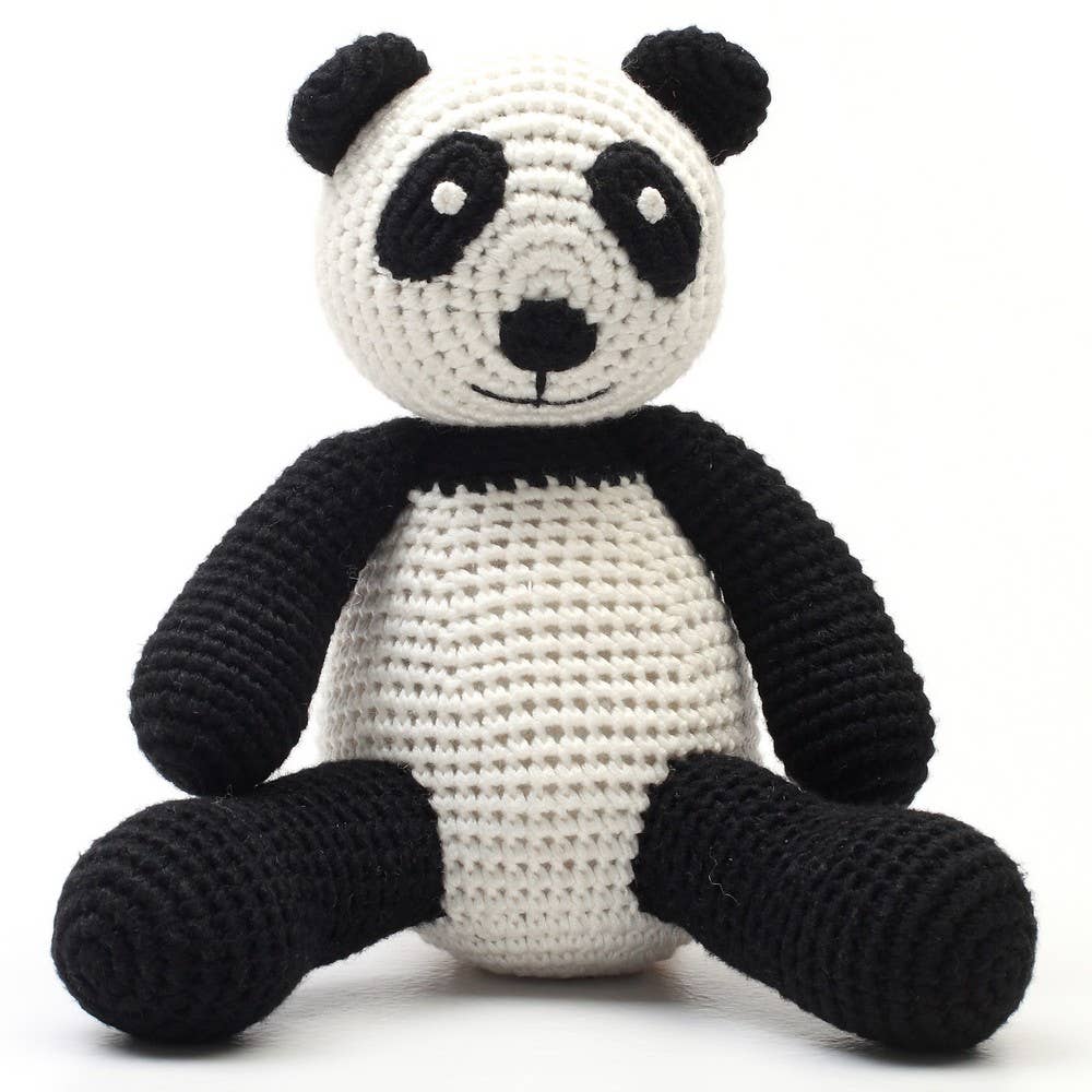 Gehäkeltes Plüschtier – Schwarzer Panda