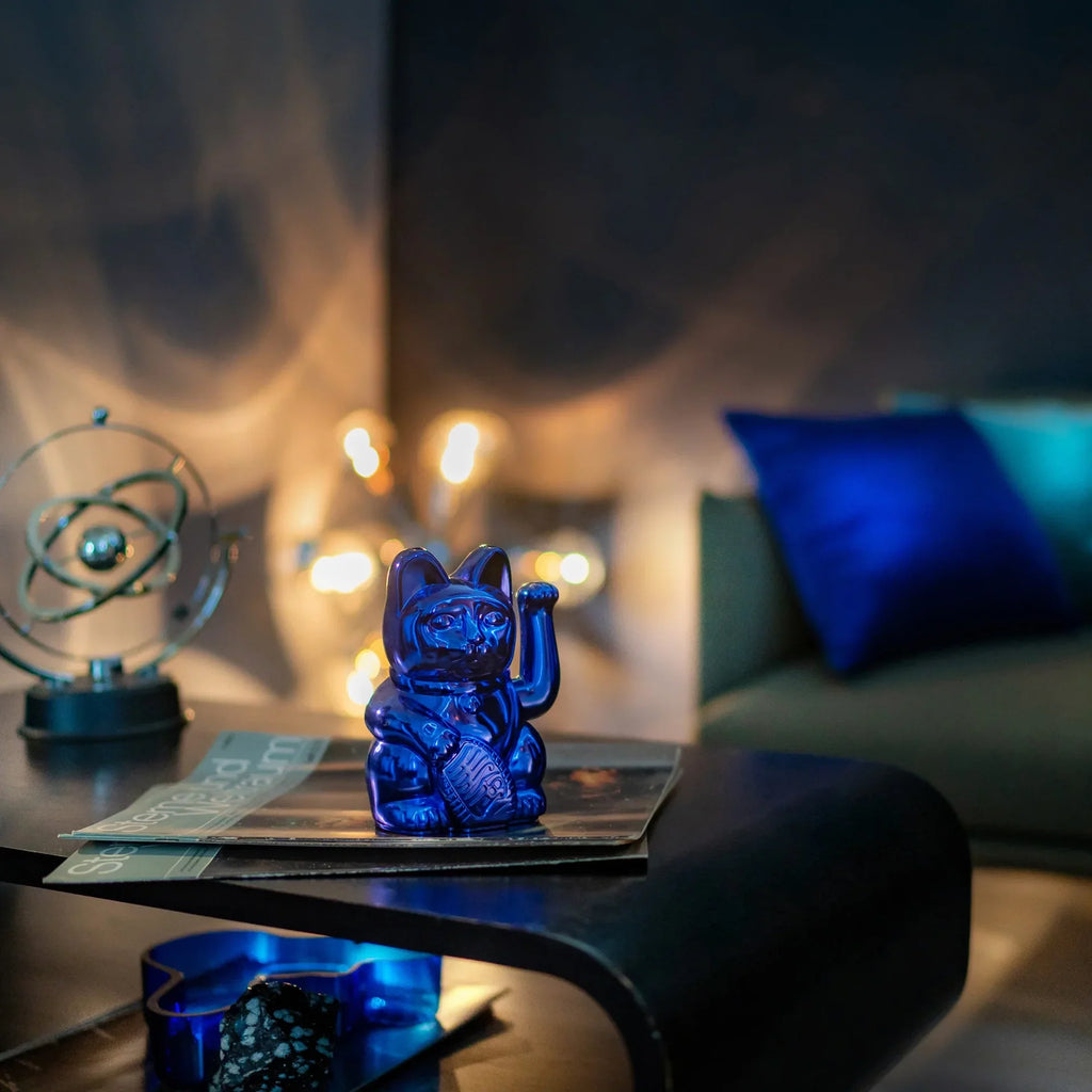 Chat Chanceux Bleu Brillant - Cosmic Edition