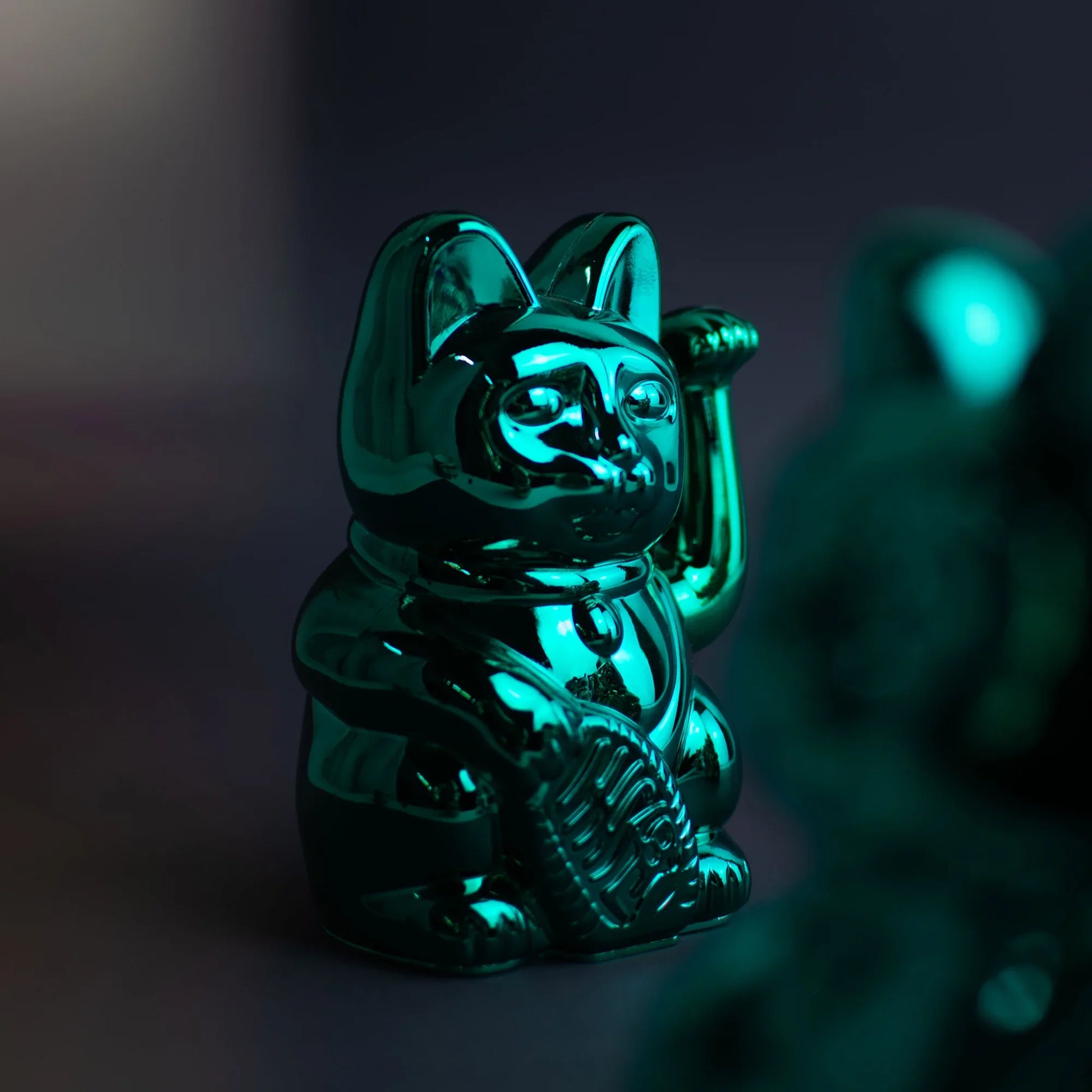 Chat Chanceux Vert Brillant - Cosmic Edition - le Chat Chanceux