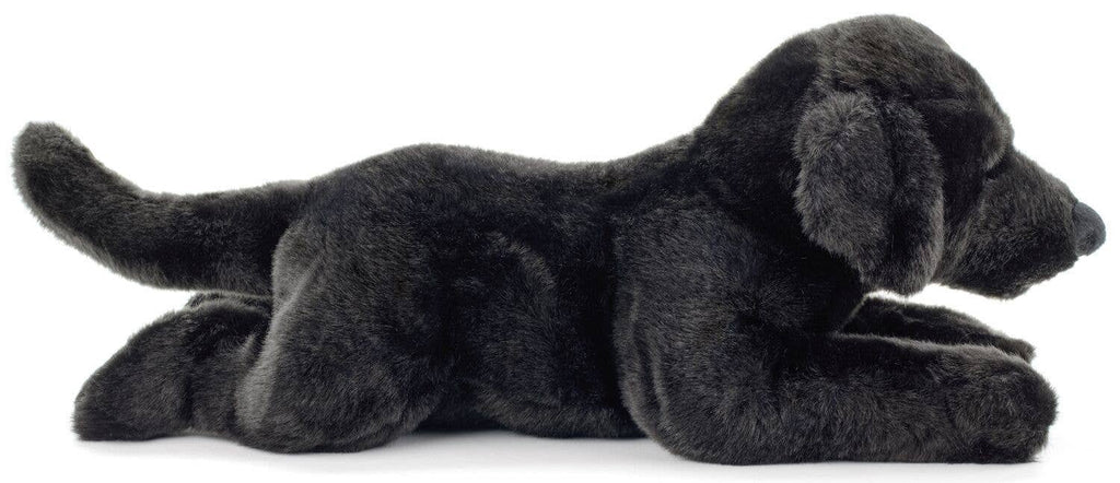 Peluche labrador noir couché Uni Toys