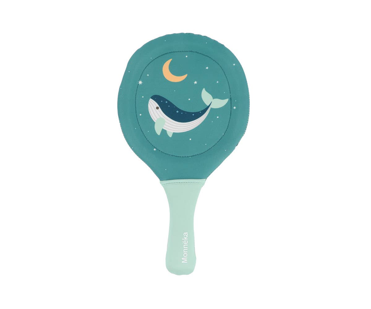 Raquettes de plage en néoprène Whale Teal avec balle