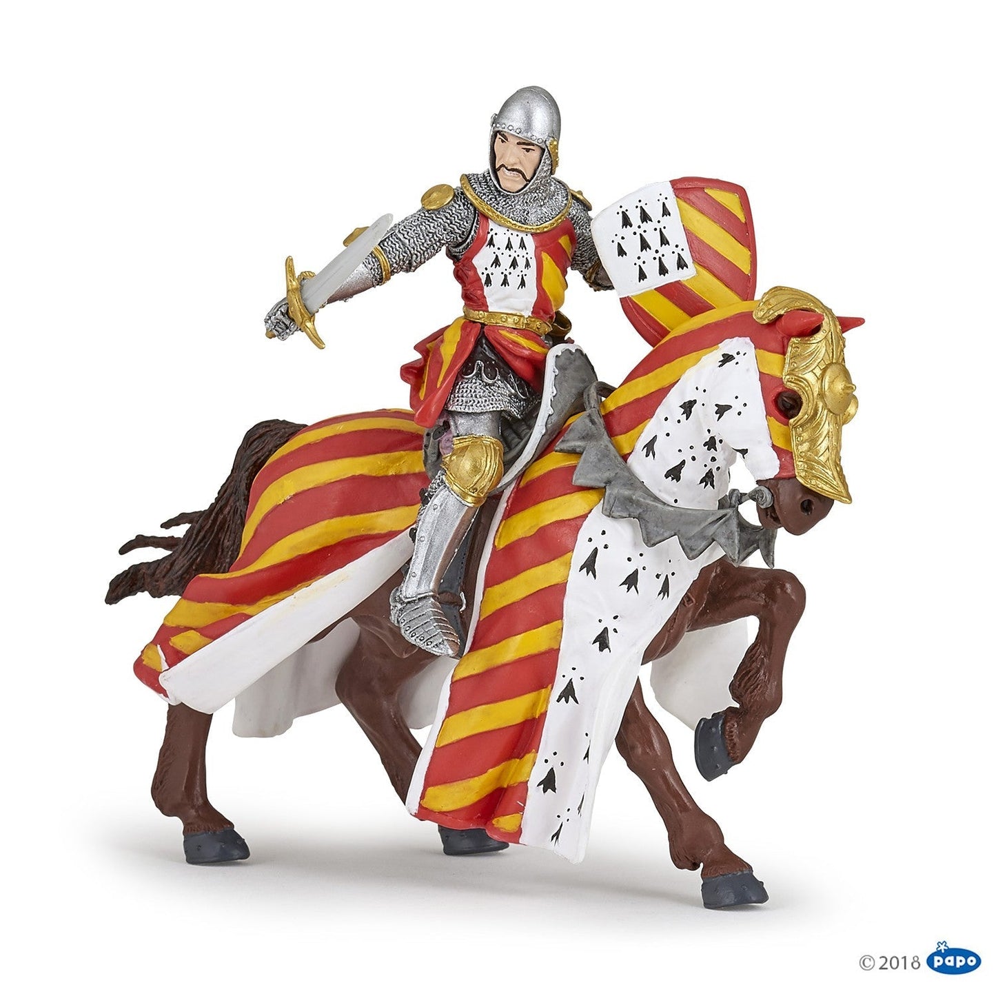 Figurine Cheval de tournoi Papo - personnage médiéval