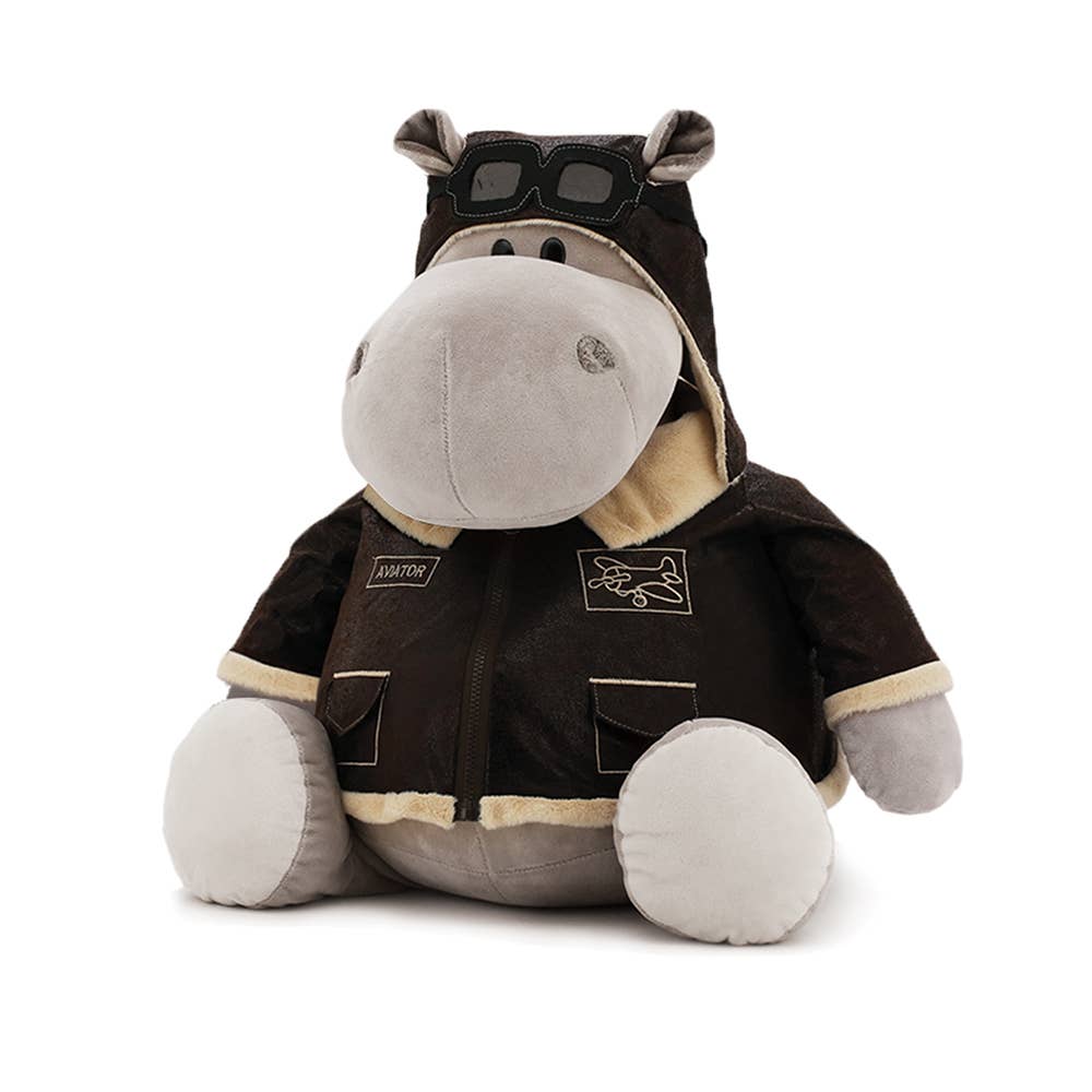Peluches Orange Life Po l’hippopotame l’Aviateur