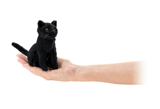Marionnette à mano Mini Gato Negro 8004/ Mini Gato Negro VE3 Folkmanis realista