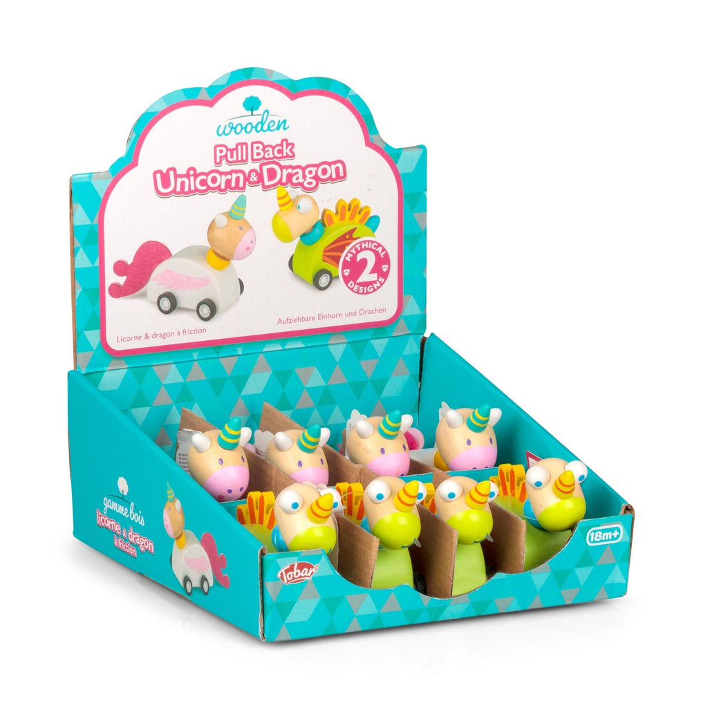 Licorne et Dragon en Bois à Friction – Modèle Assorti