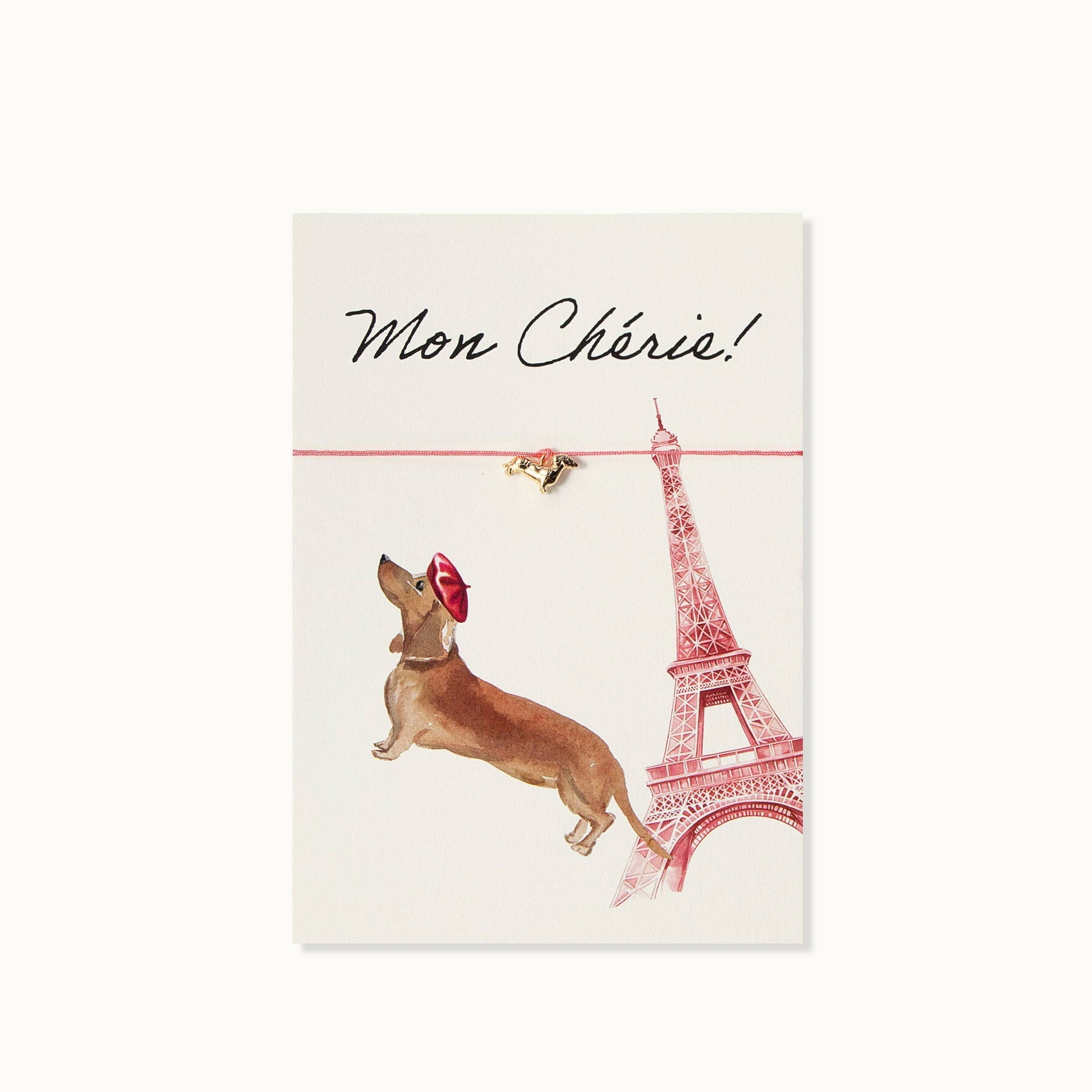 Armbandkarte Mon Chérie – Dackel