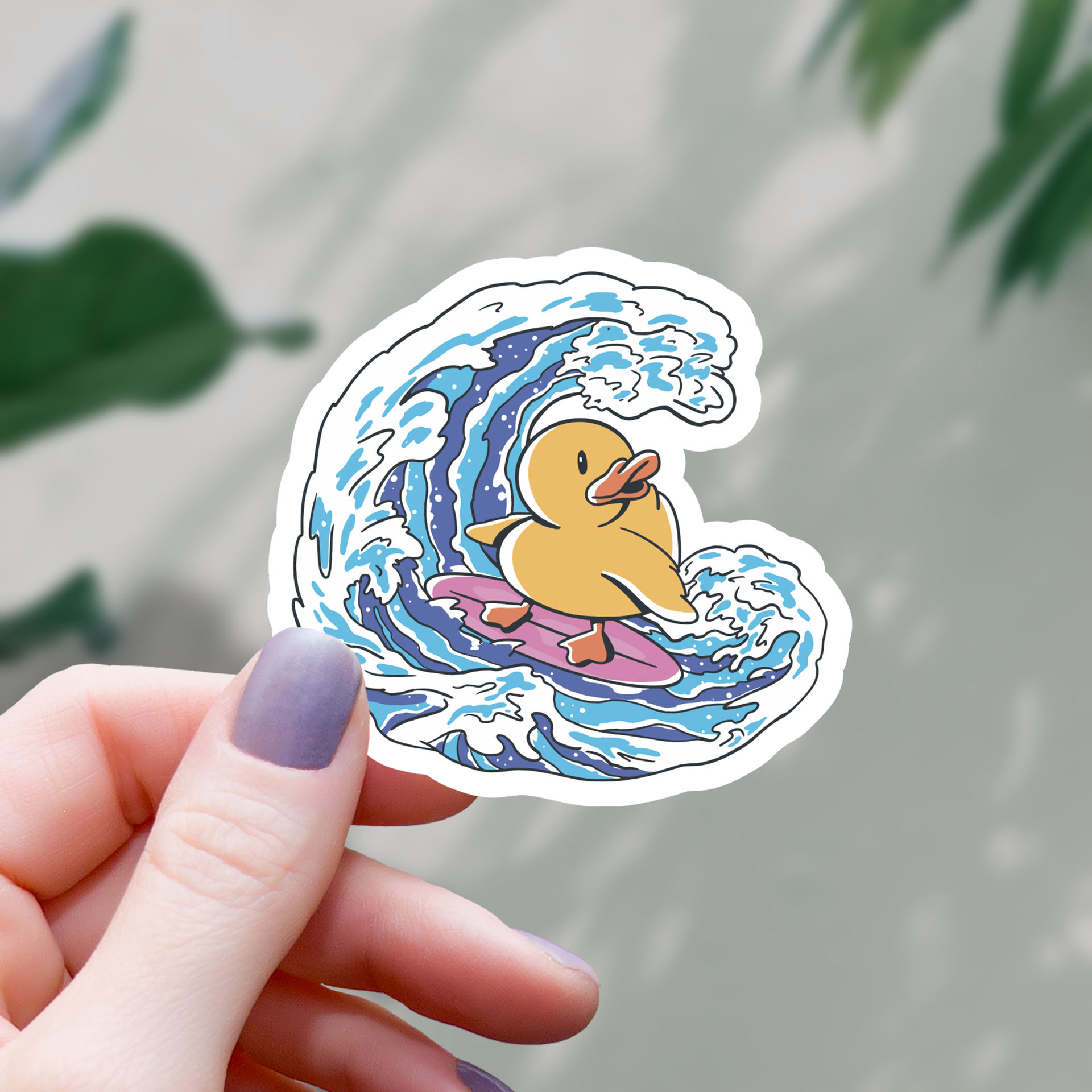Nálepka Surfing Duck