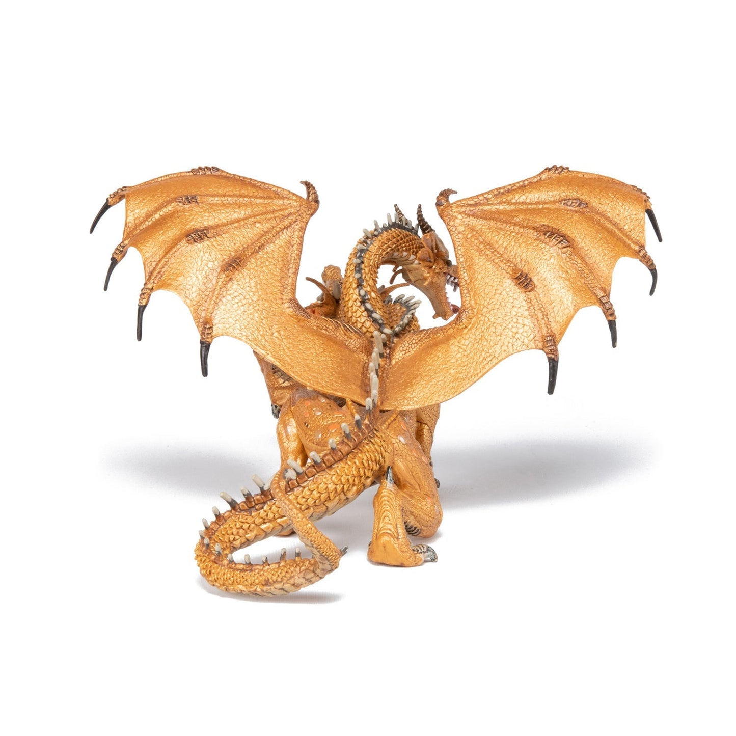 Figurine Dragon deux têtes or Papo - créature fantastique