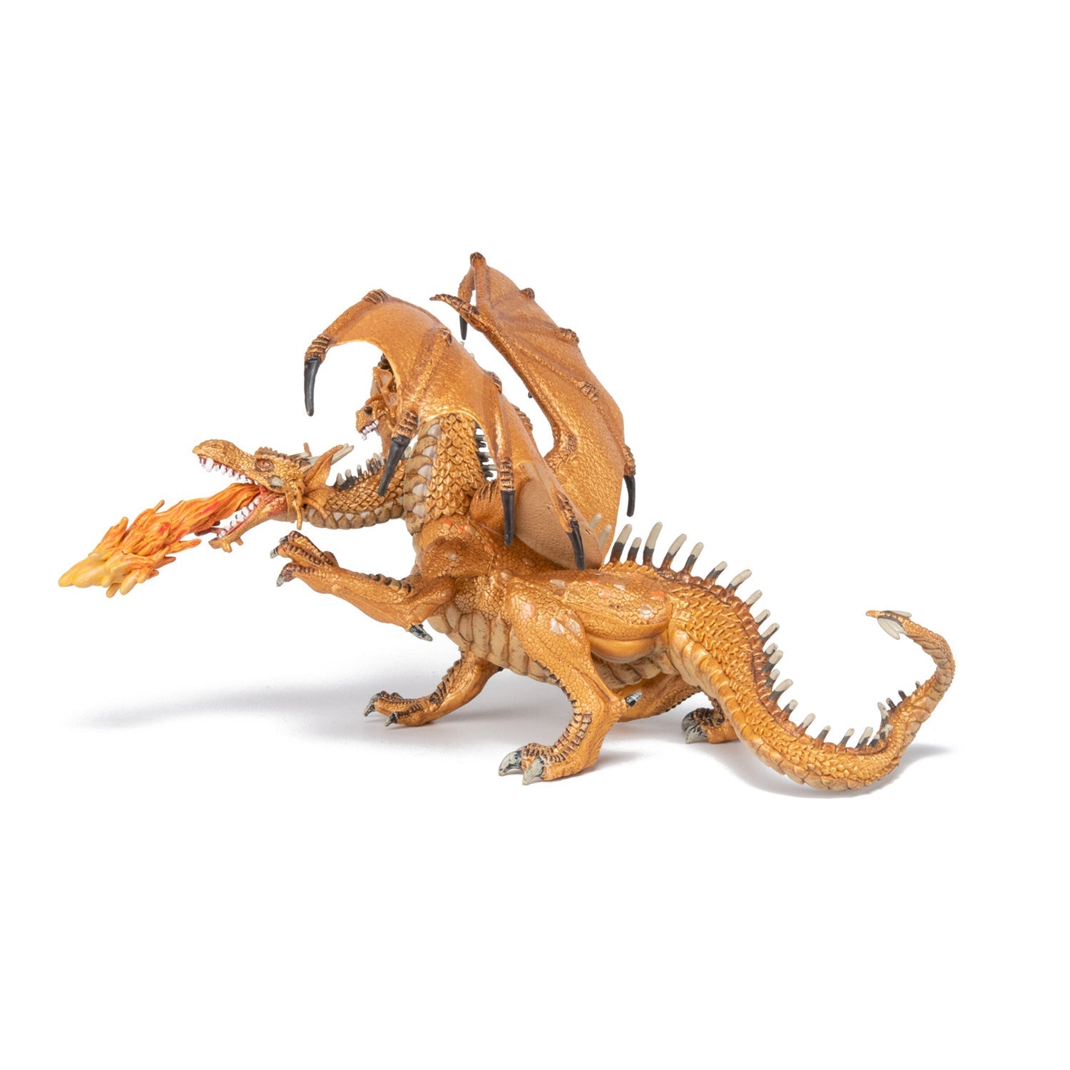 Figurine Dragon deux têtes or Papo - créature fantastique