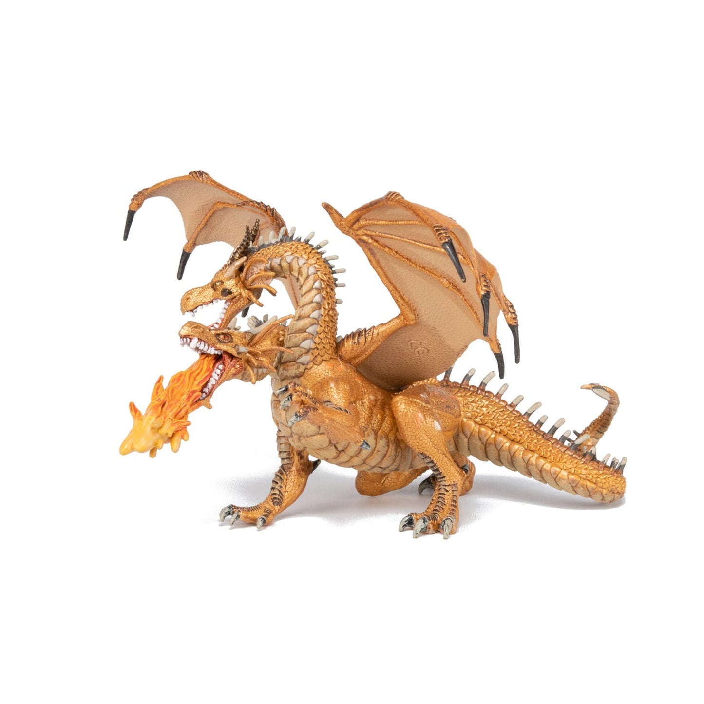 Figurine Dragon deux têtes or Papo - créature fantastique