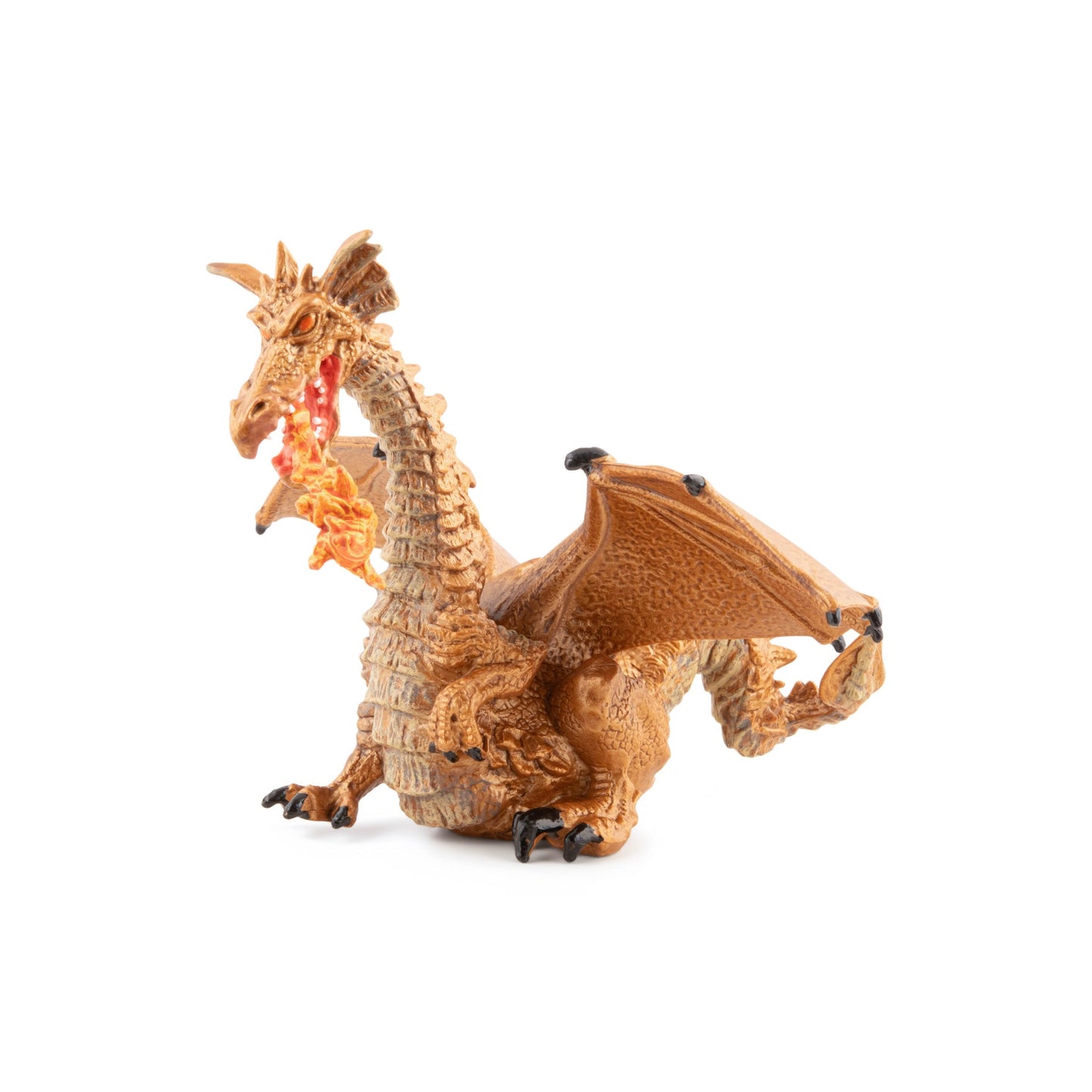 Figurine Dragon or avec flamme Papo - personnage féerique