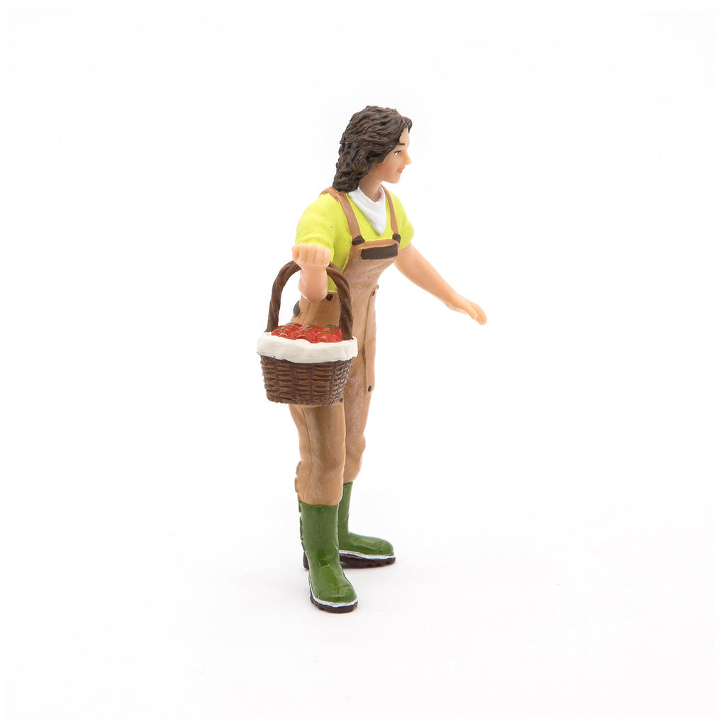 Figurine Fermière au panier Papo - animal de la ferme