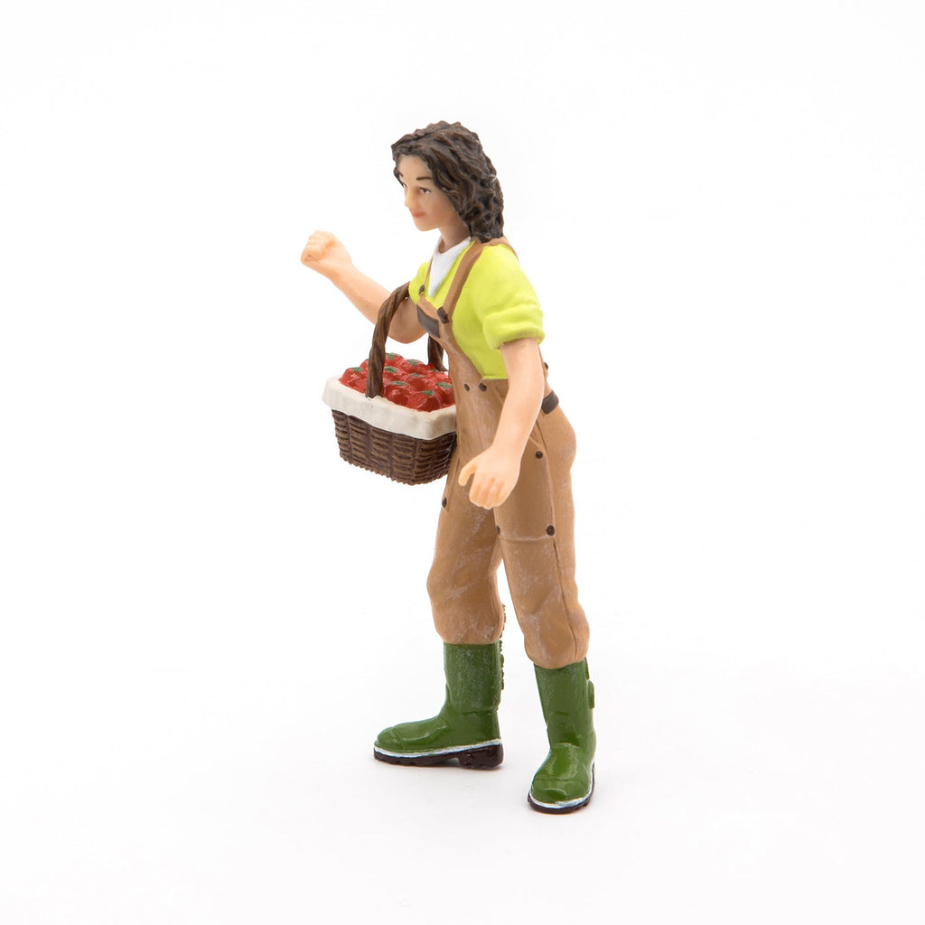 Figurine Fermière au panier Papo - animal de la ferme