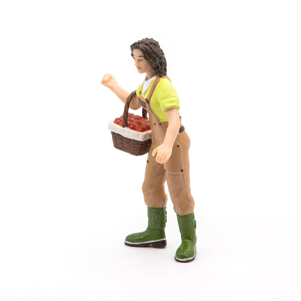 Figurine Fermière au panier Papo - animal de la ferme