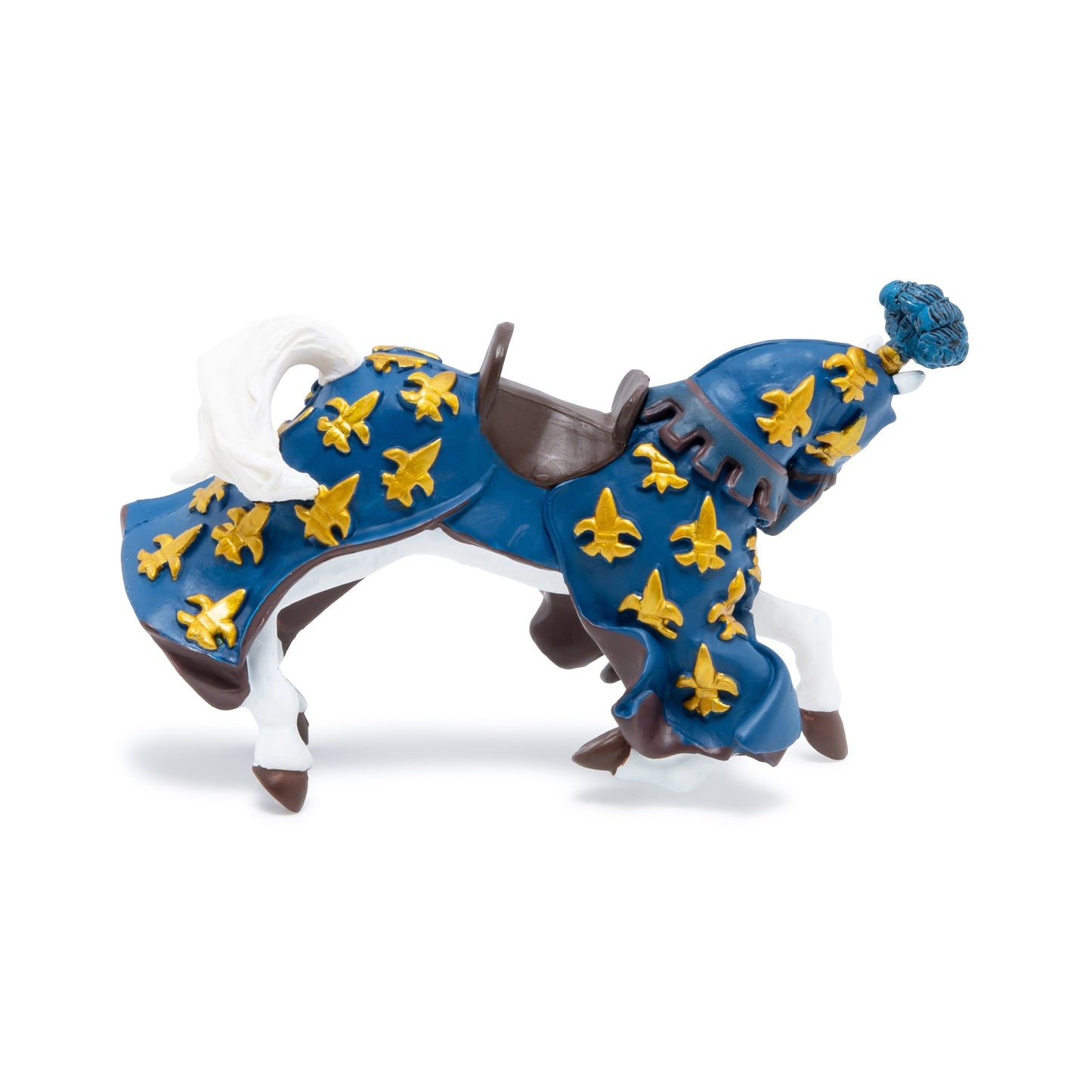 Figurine Cheval du prince Philippe bleu Papo - personnage médiéval