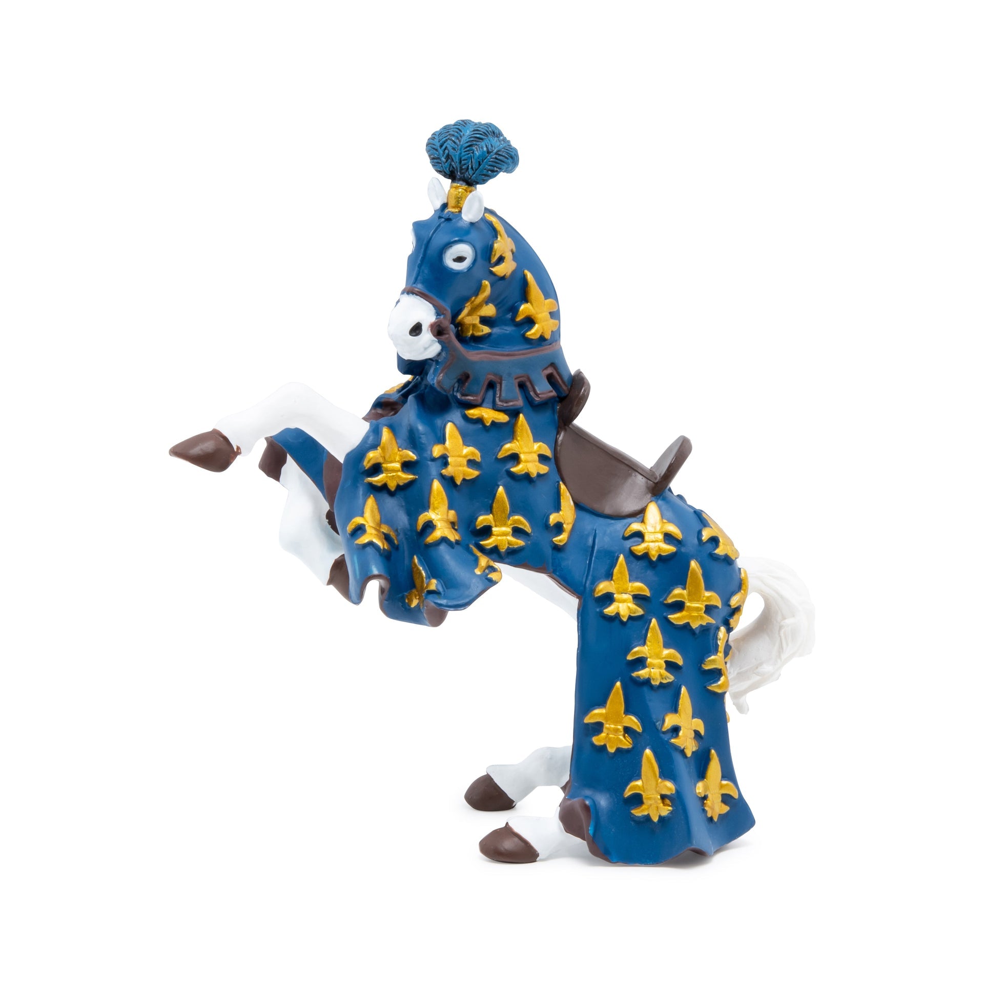 Figurine Cheval du prince Philippe bleu Papo - personnage médiéval