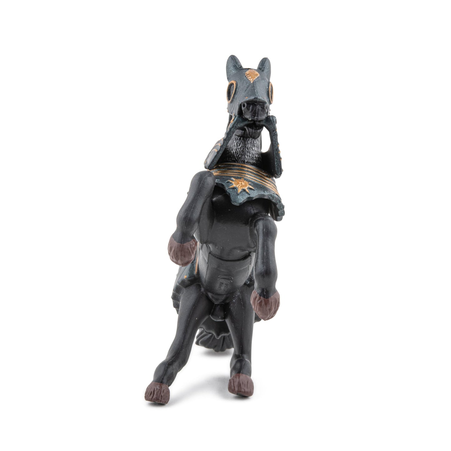 Figurine Cheval en armure noire Papo - personnage médiéval