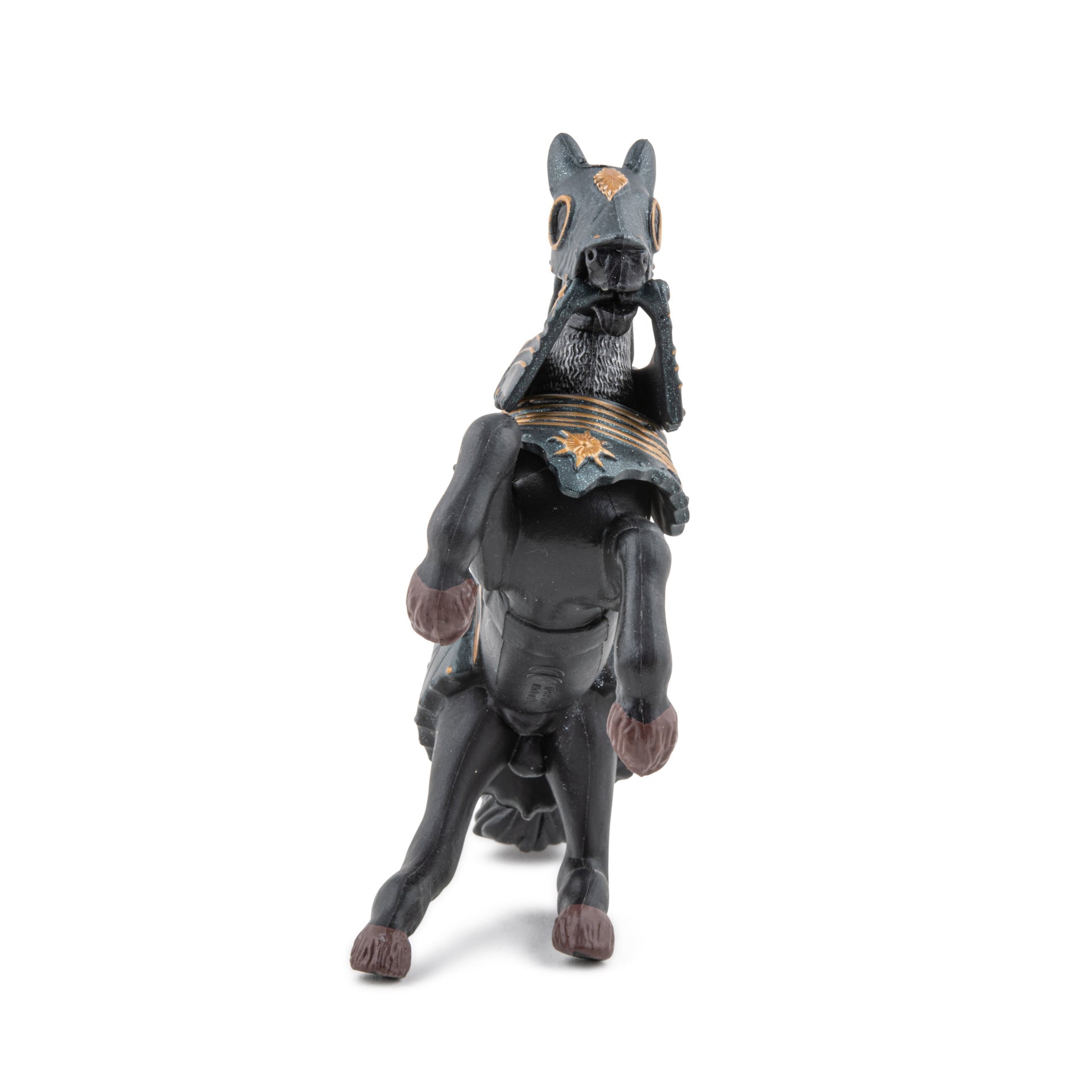 Figurine Cheval en armure noire Papo - personnage médiéval