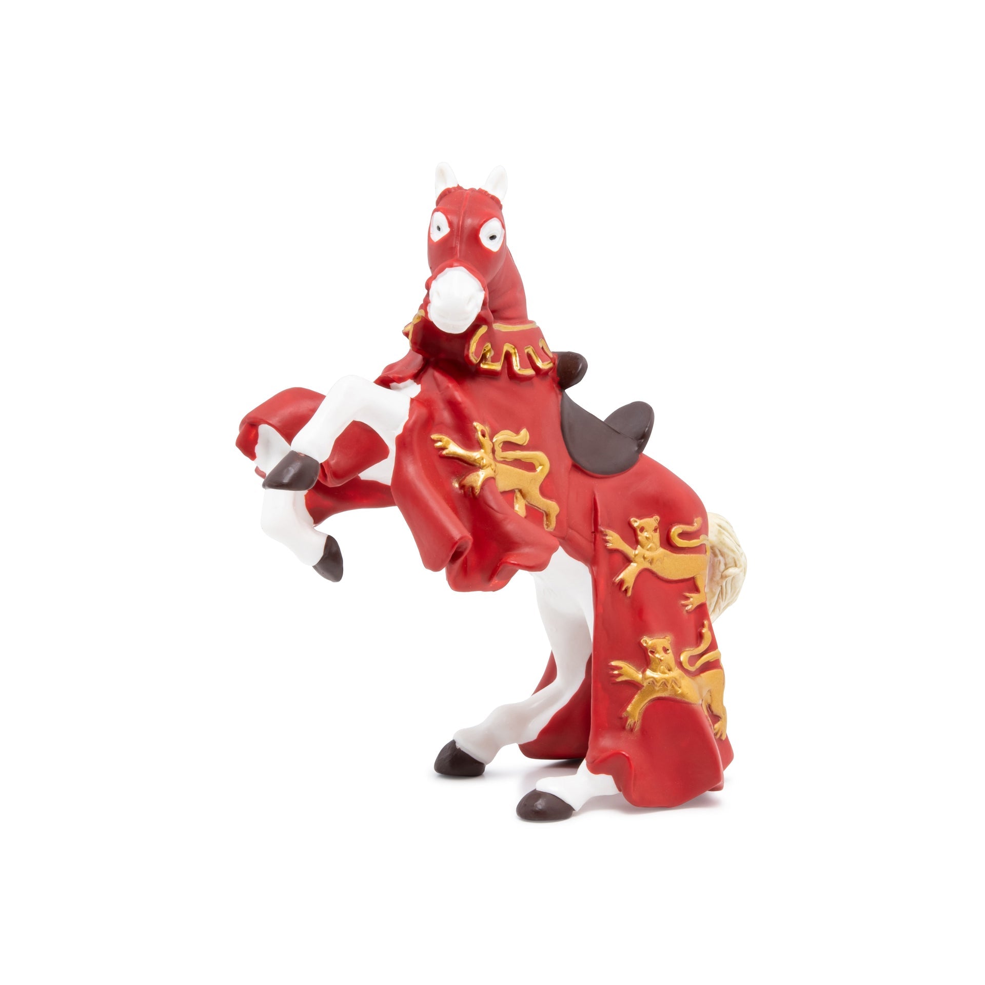 Figurine Cheval du roi Richard rouge Papo - personnage médiéval