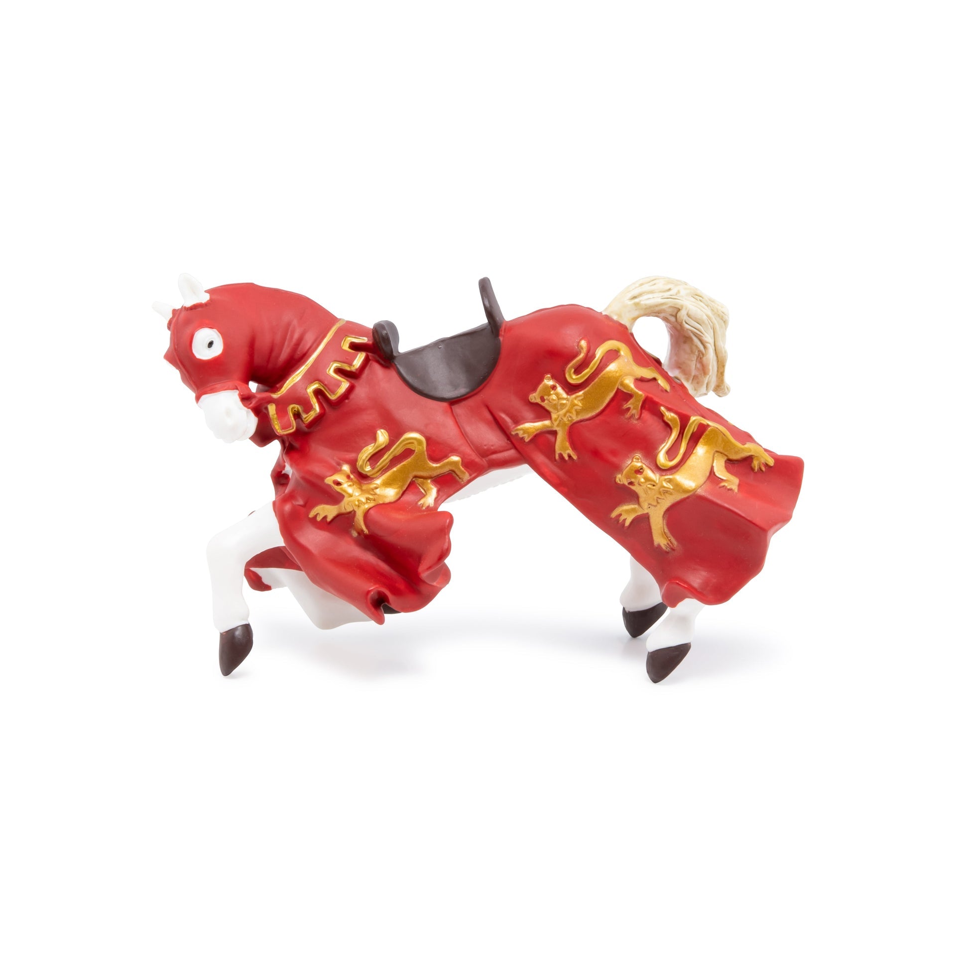 Figurine Cheval du roi Richard rouge Papo - personnage médiéval