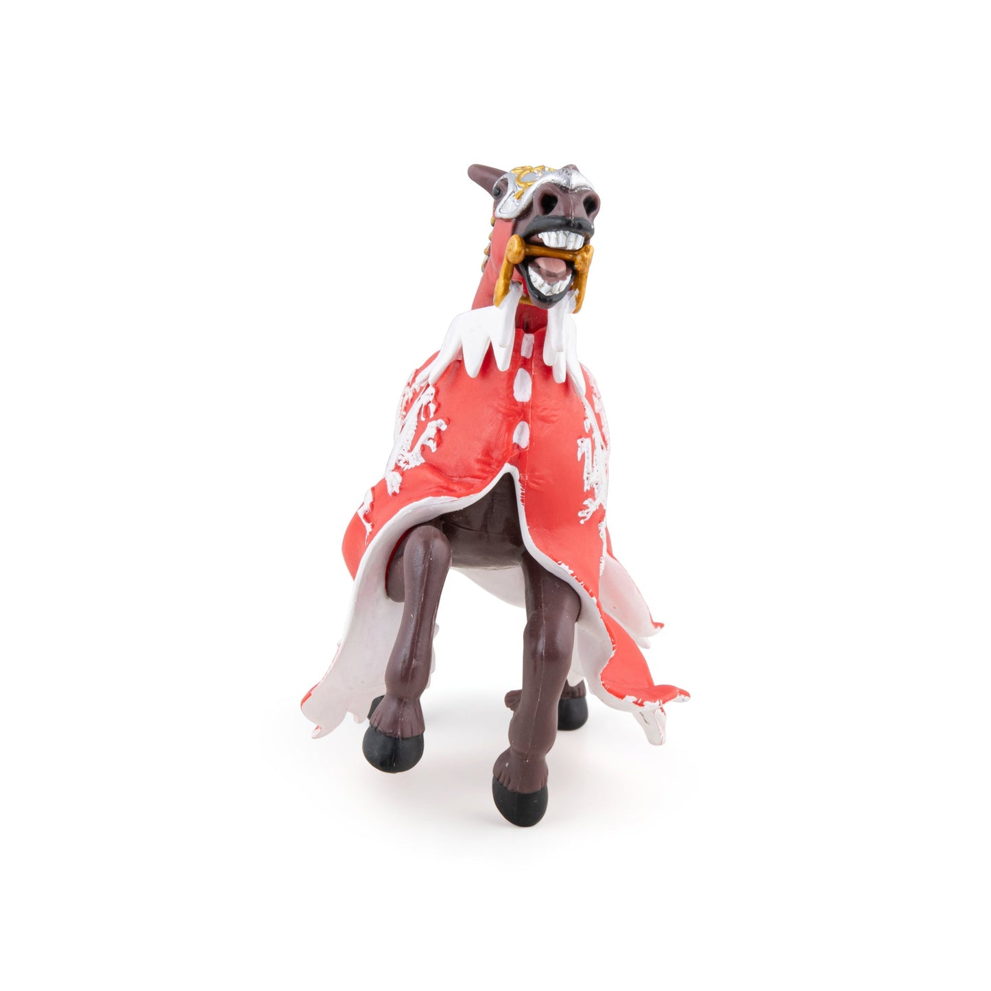 Figurine Cheval du roi au dragon rouge Papo - personnage médiéval