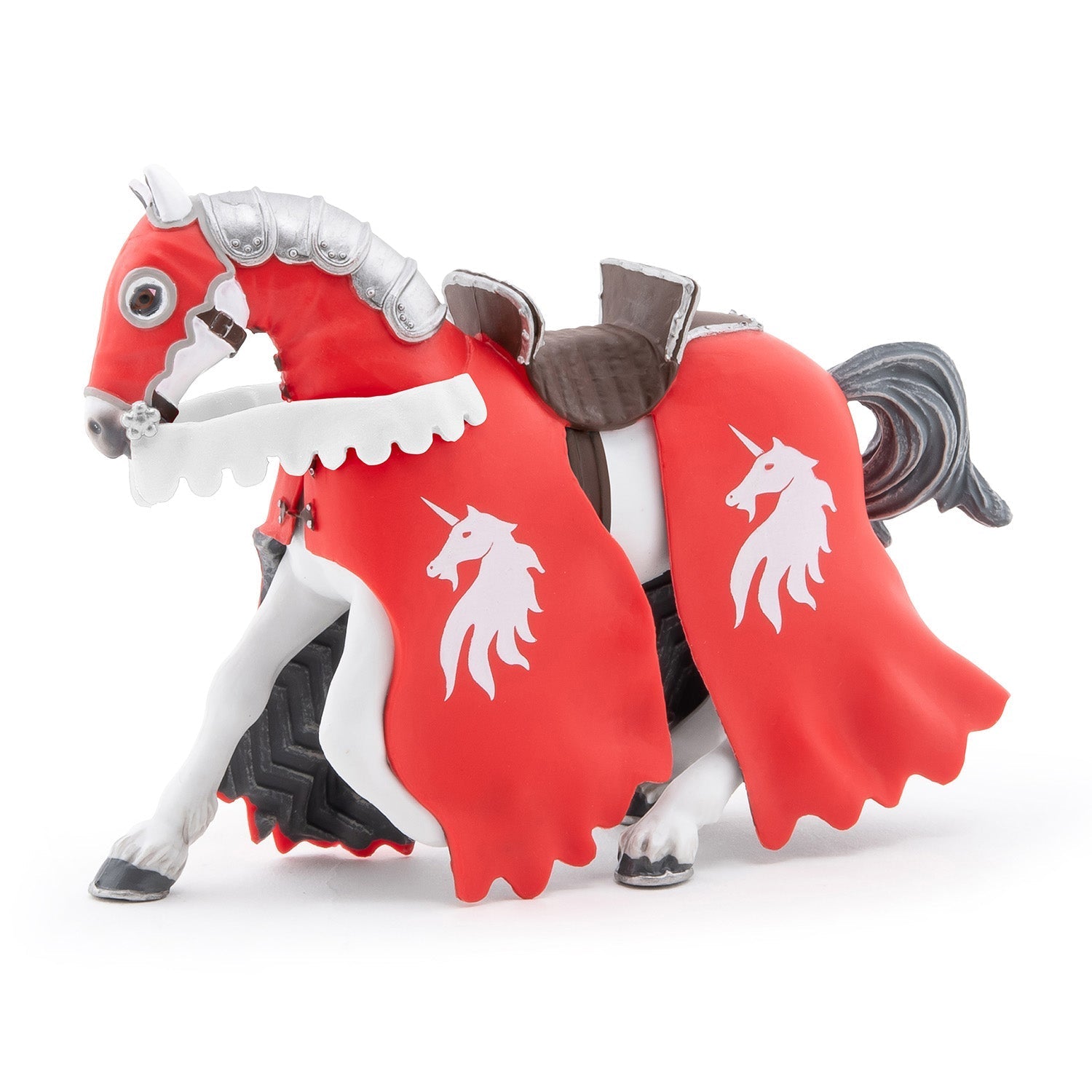 Figurine Cheval du chevalier licorne à la lance Papo - personnage médiéval