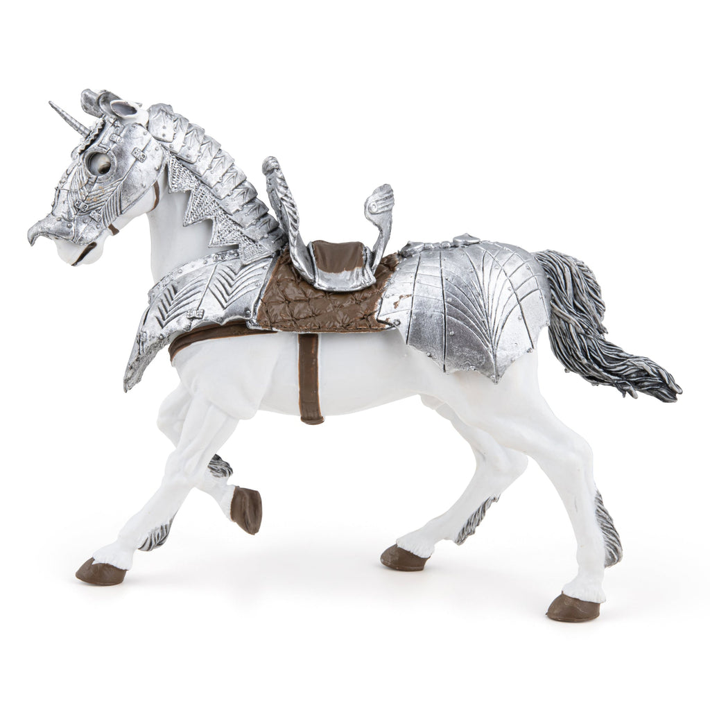 Figurine Cheval en armure Papo - personnage médiéval