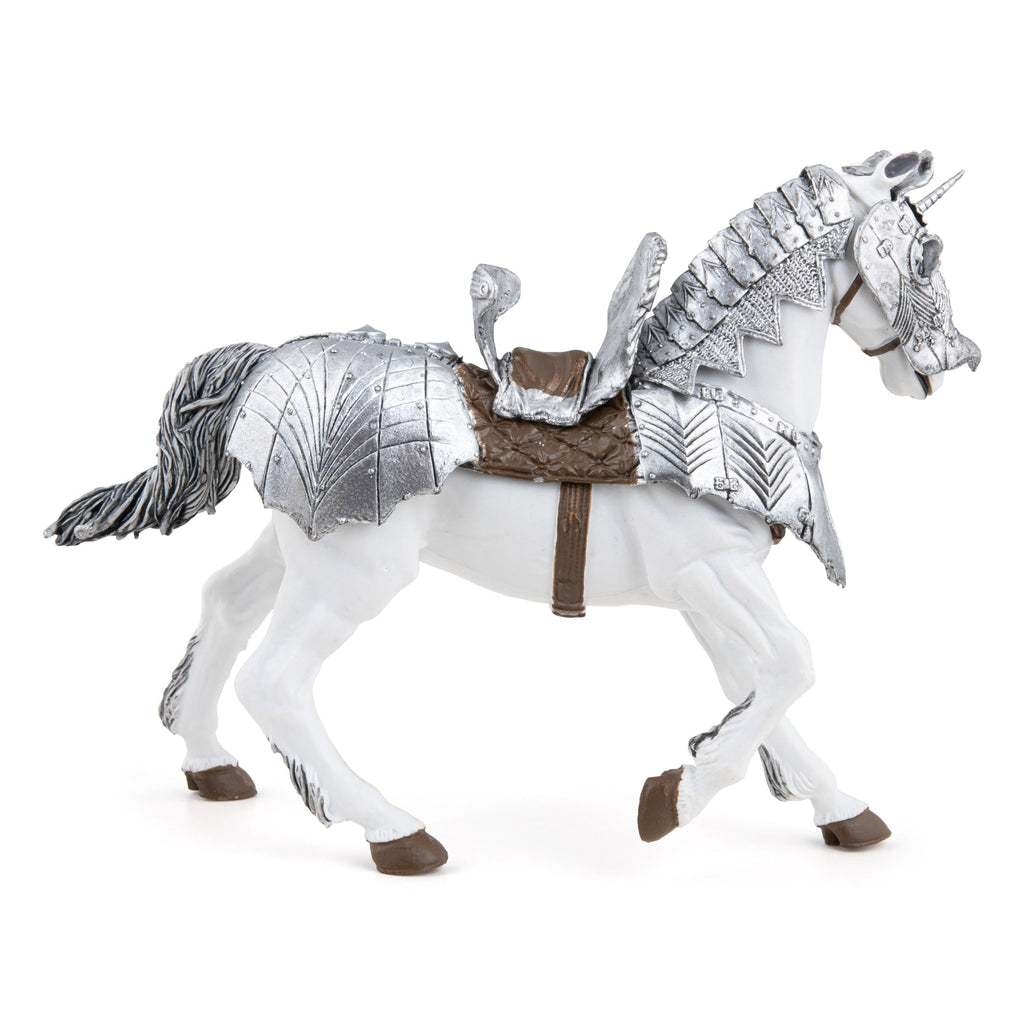 Figurine Cheval en armure Papo - personnage médiéval
