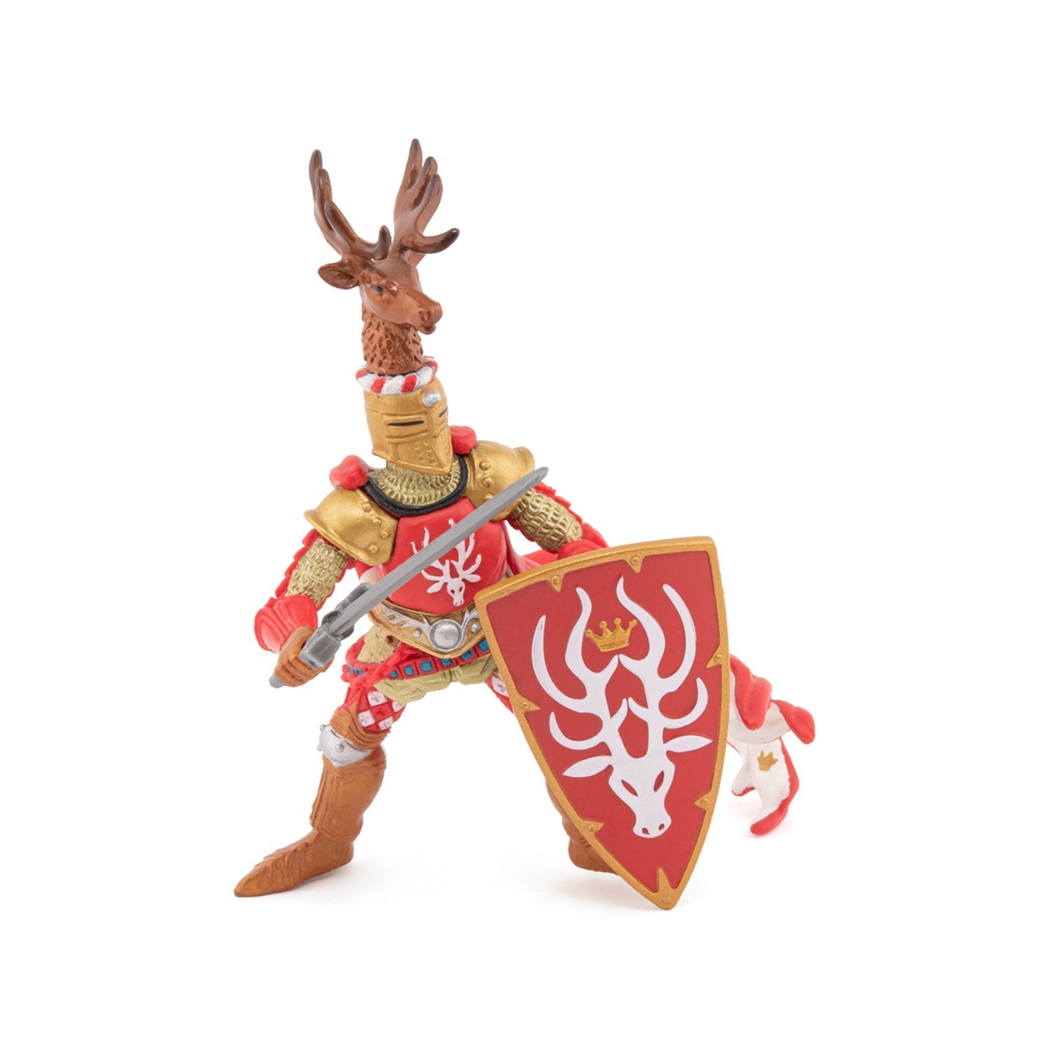 Figurine Maître des armes cimier cerf Papo - personnage médiéval