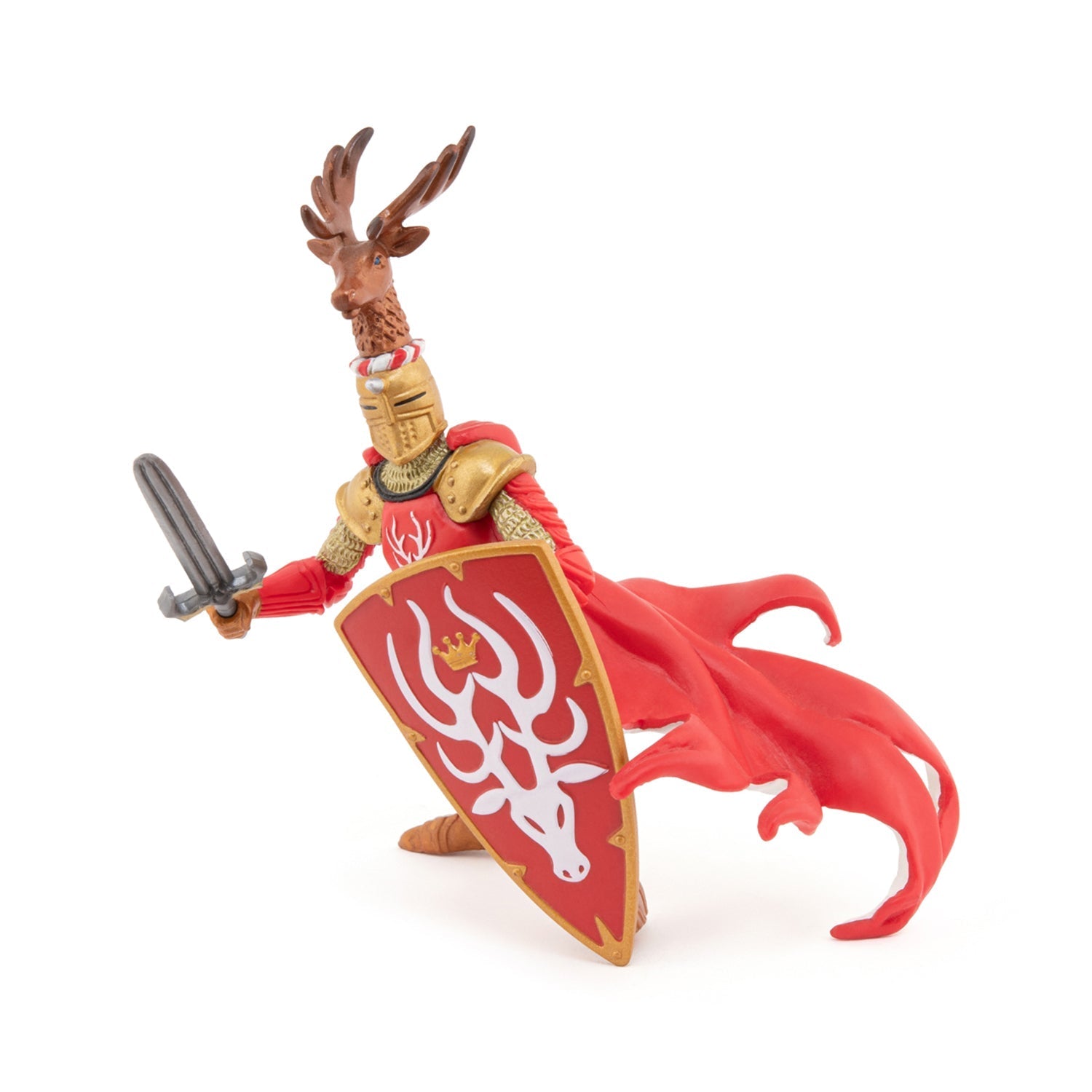 Figurine Maître des armes cimier cerf Papo - personnage médiéval
