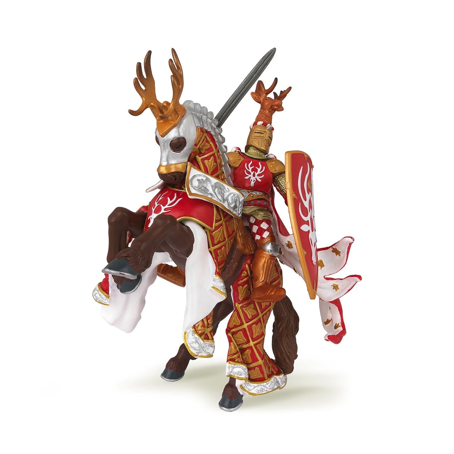 Figurine Maître des armes cimier cerf Papo - personnage médiéval