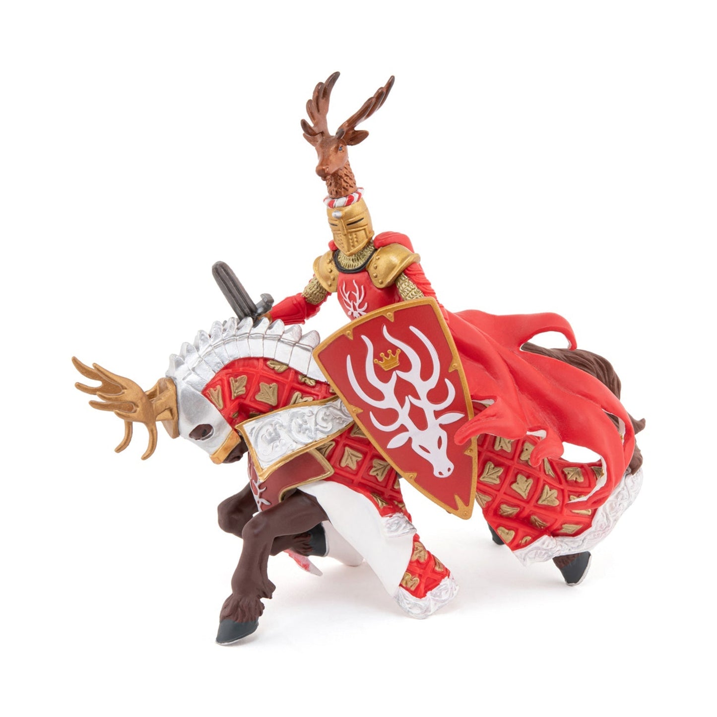Figurine Maître des armes cimier cerf Papo - personnage médiéval