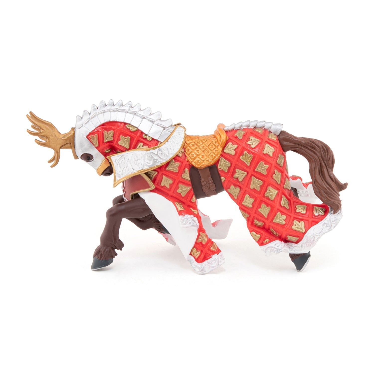 Figurine Cheval du Maître des armes cimier cerf Papo - personnage médiéval