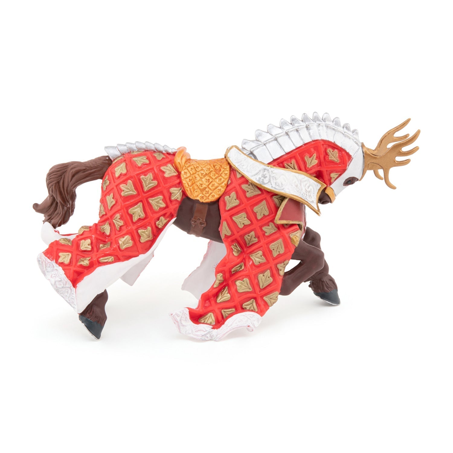 Figurine Cheval du Maître des armes cimier cerf Papo - personnage médiéval