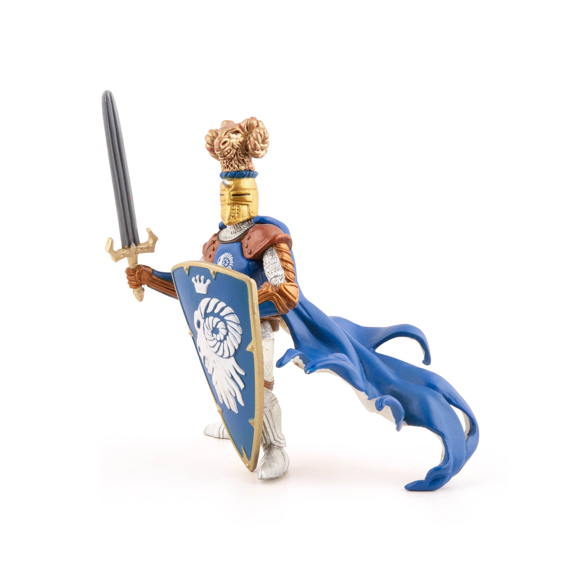 Figurine Maître des armes cimier bélier Papo - personnage médiéval