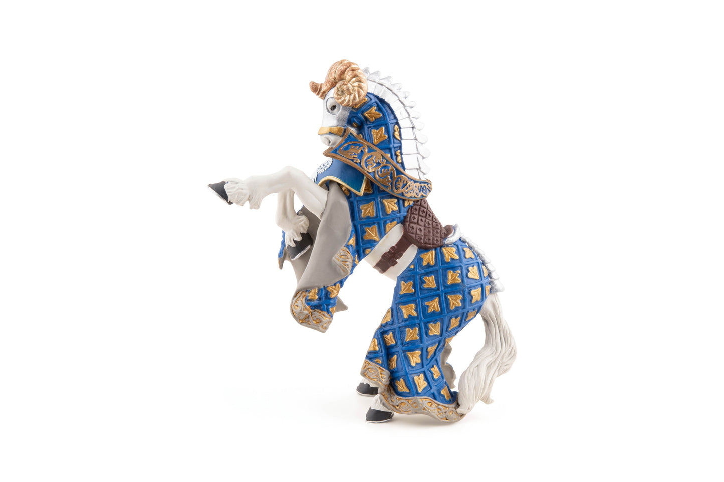 Figurine Cheval du Maître des armes cimier bélier Papo - personnage médiéval