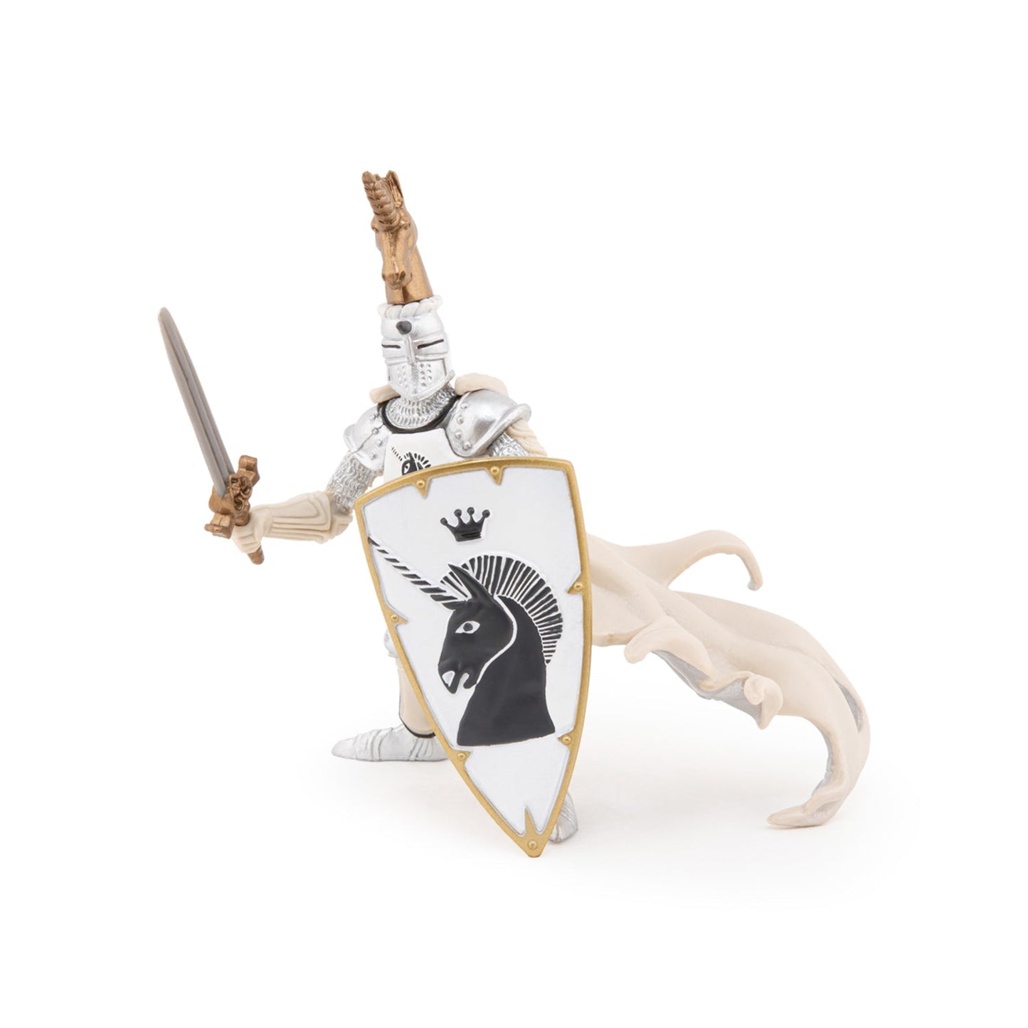Figurine Maître des armes cimier licorne Papo - personnage médiéval